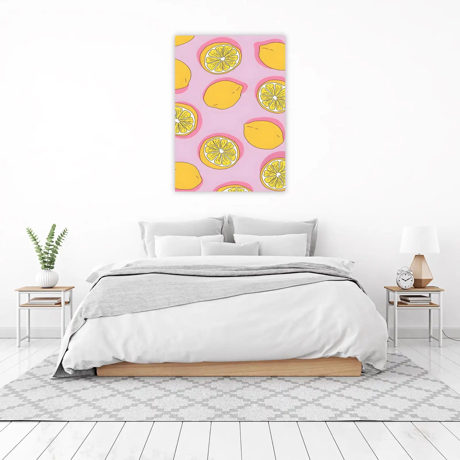 Vibrant Lemon Slice Pop Art Wall Art