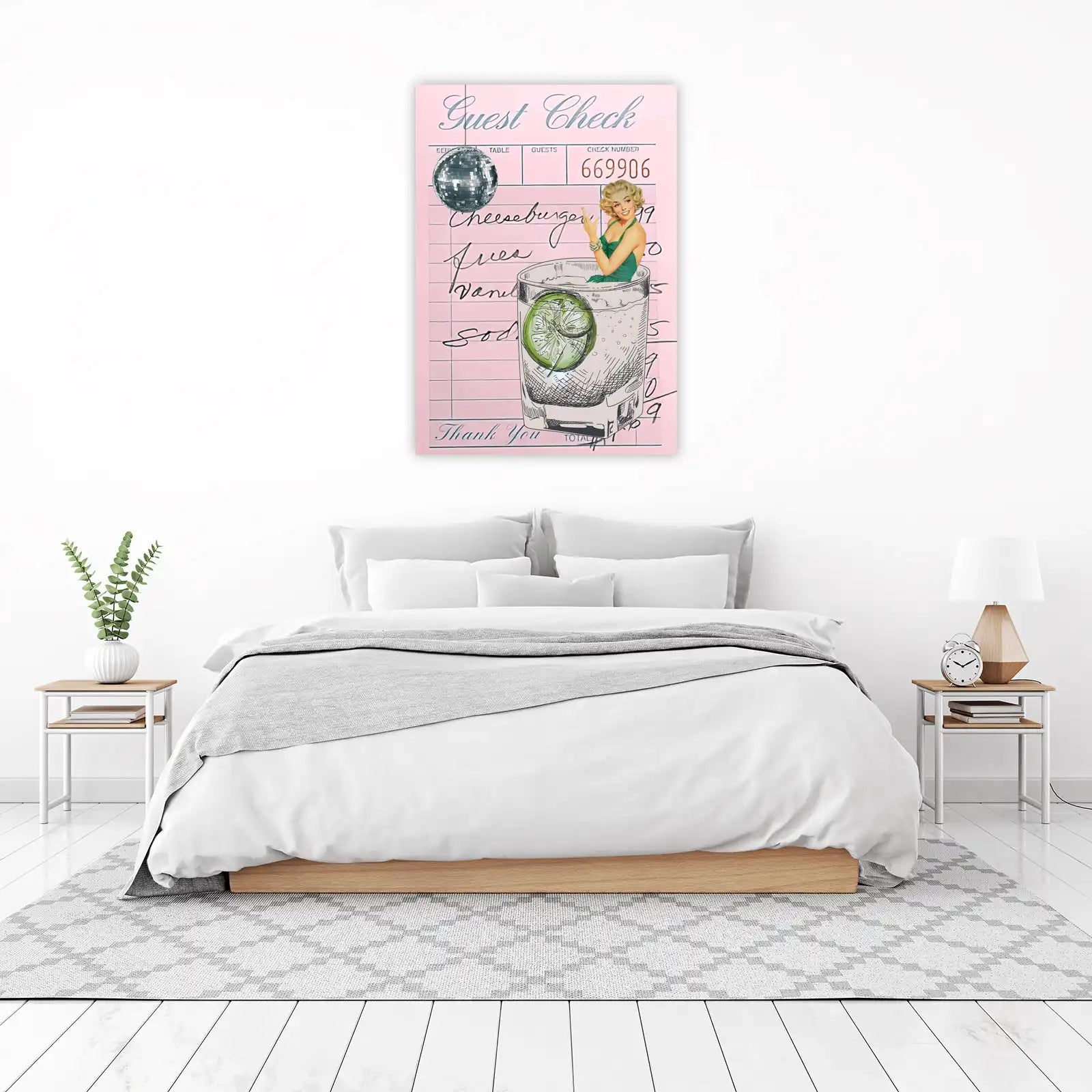 Retro Diner Vibes Disco Ball Marilyn Monroe Wall Art