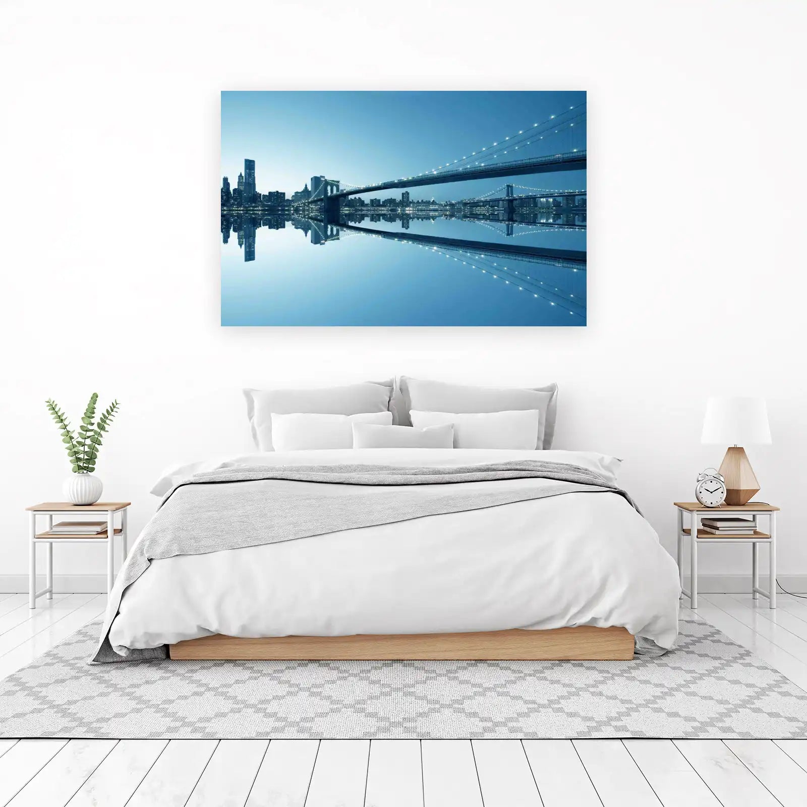 Serene Brooklyn Bridge Reflection Wall Art