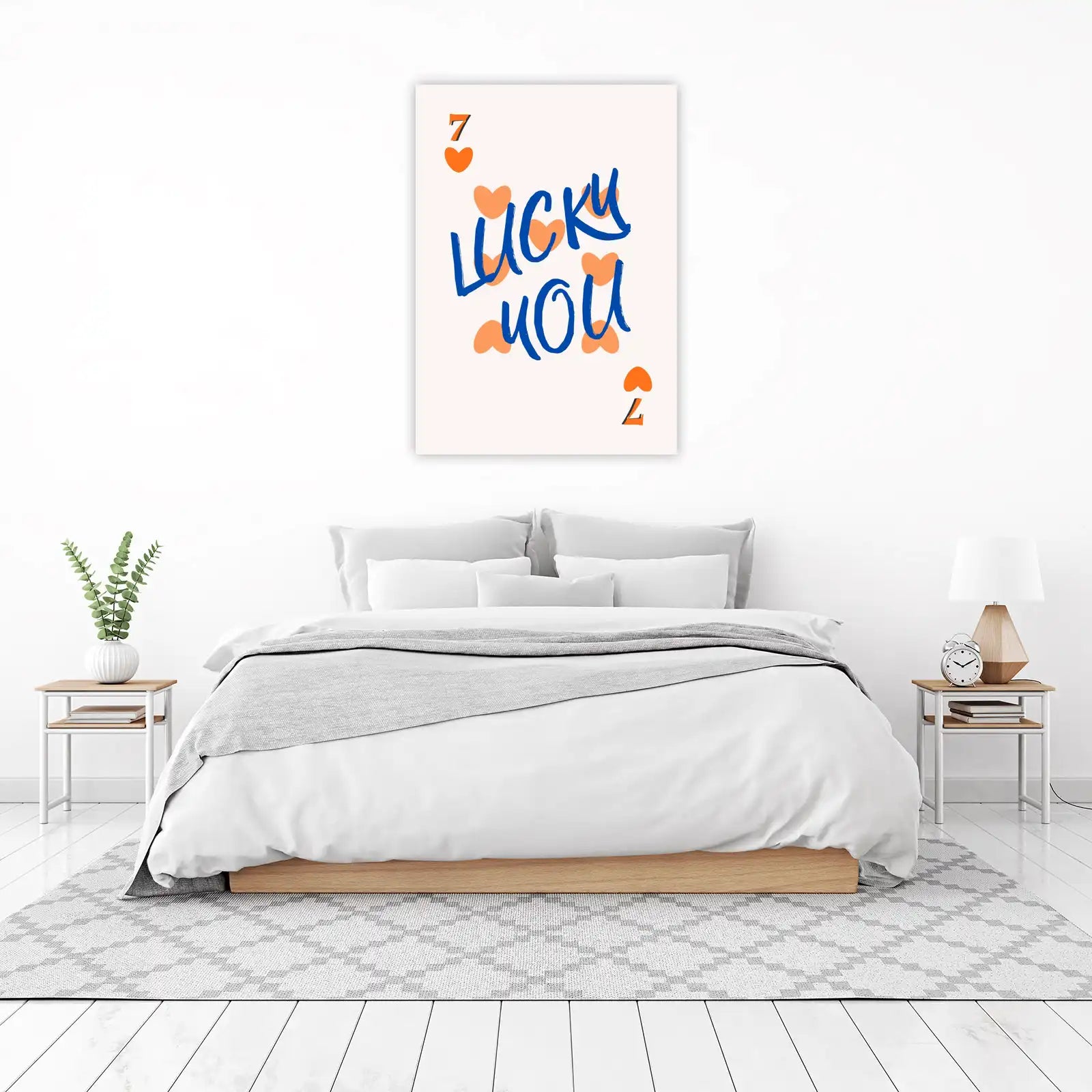Lucky You Heart Quote Wall Art