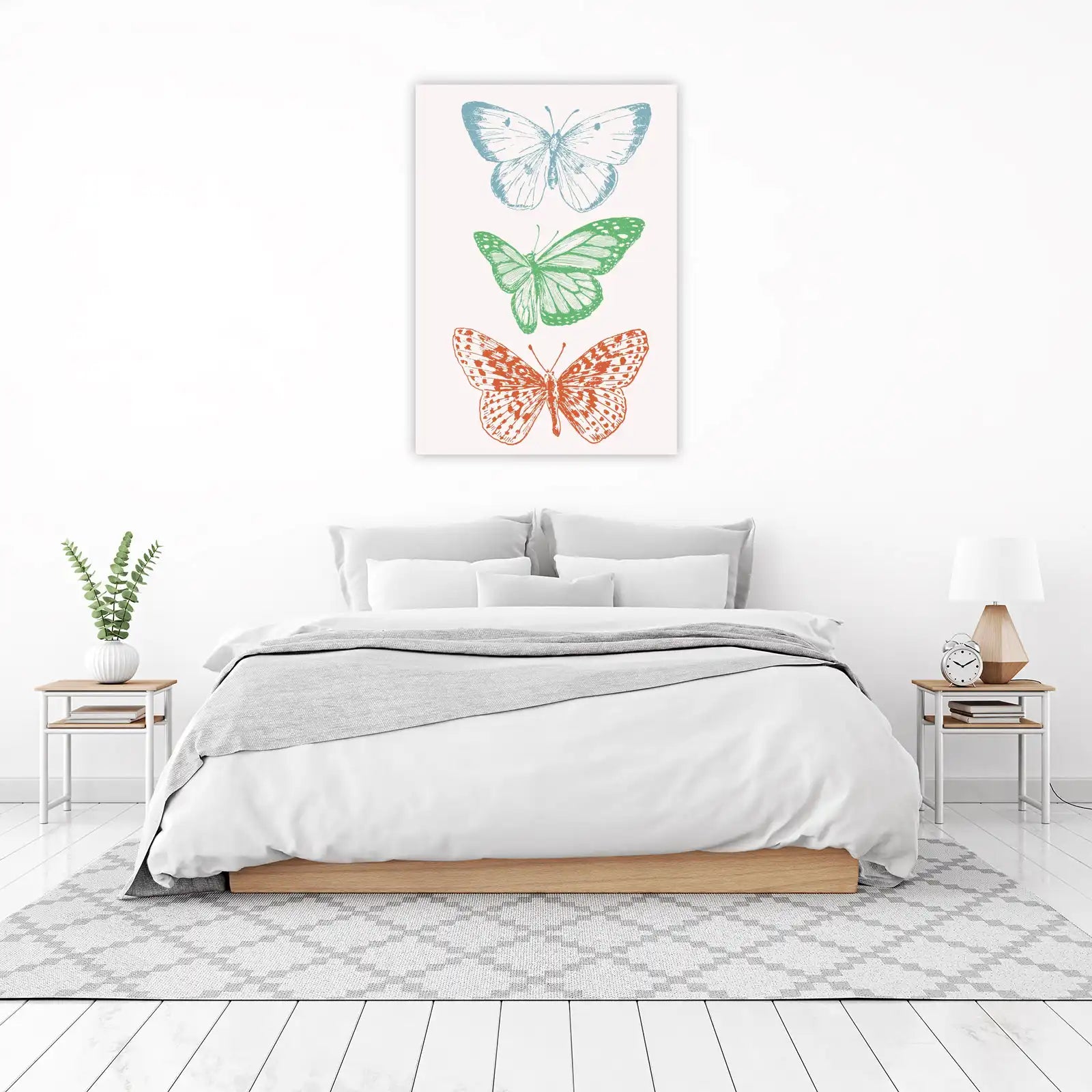 Vintage Butterfly Trio Wall Art