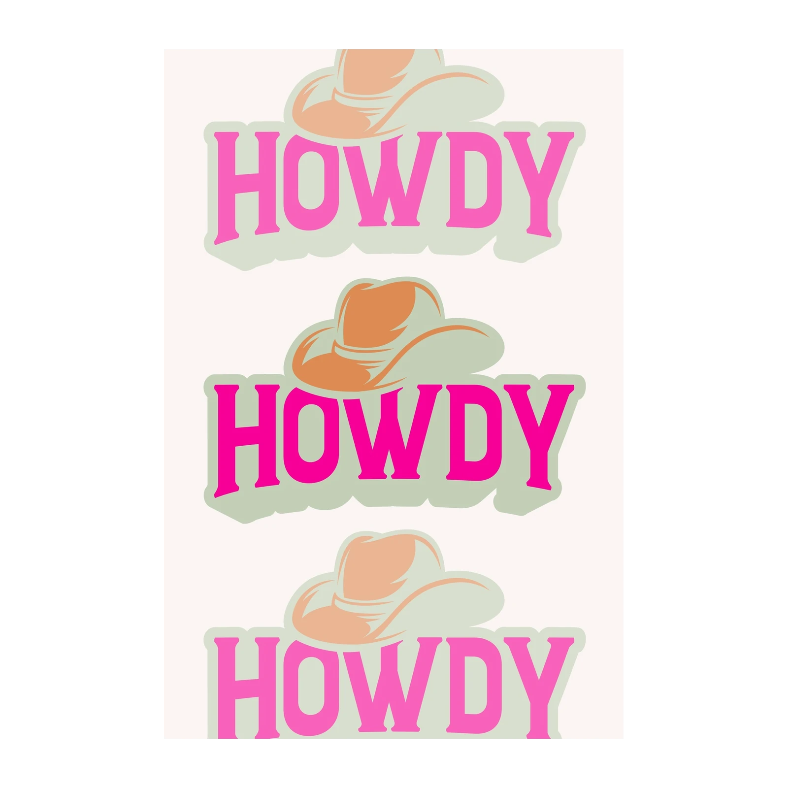 Retro "Howdy" Cowboy Hat Wall Art