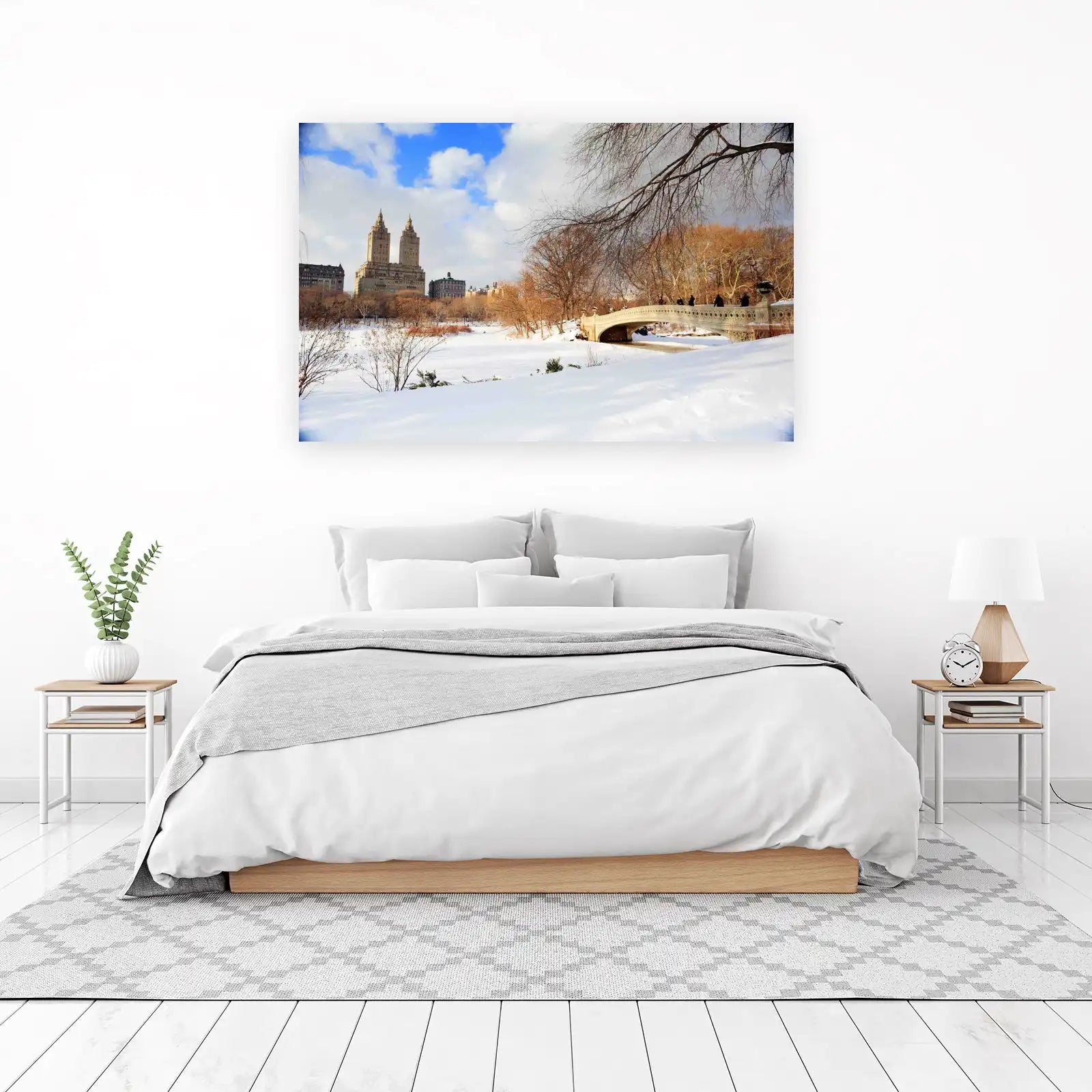 Central Park Winter Bridge Wall Art