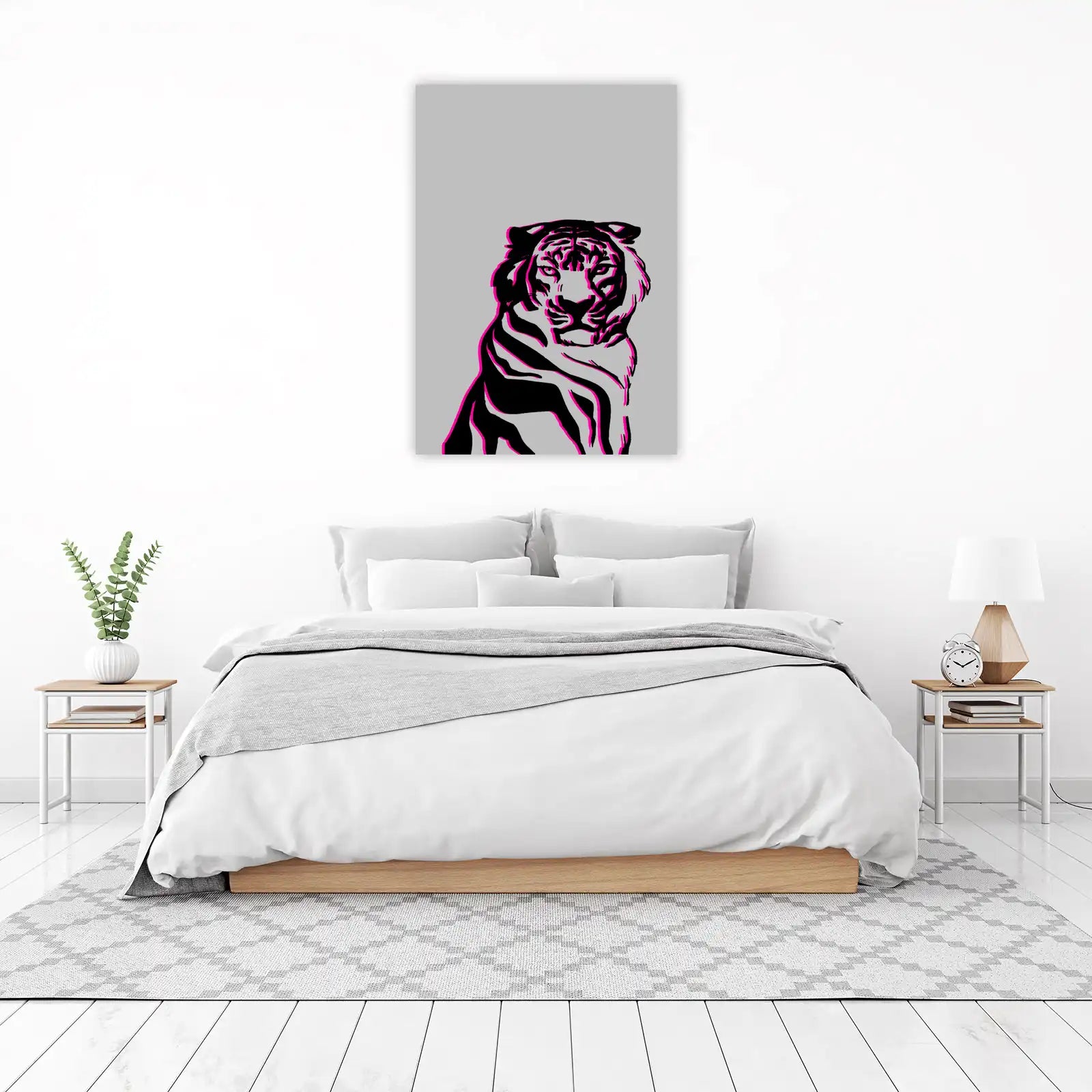 Bold Tiger Glitch Art Wall Art