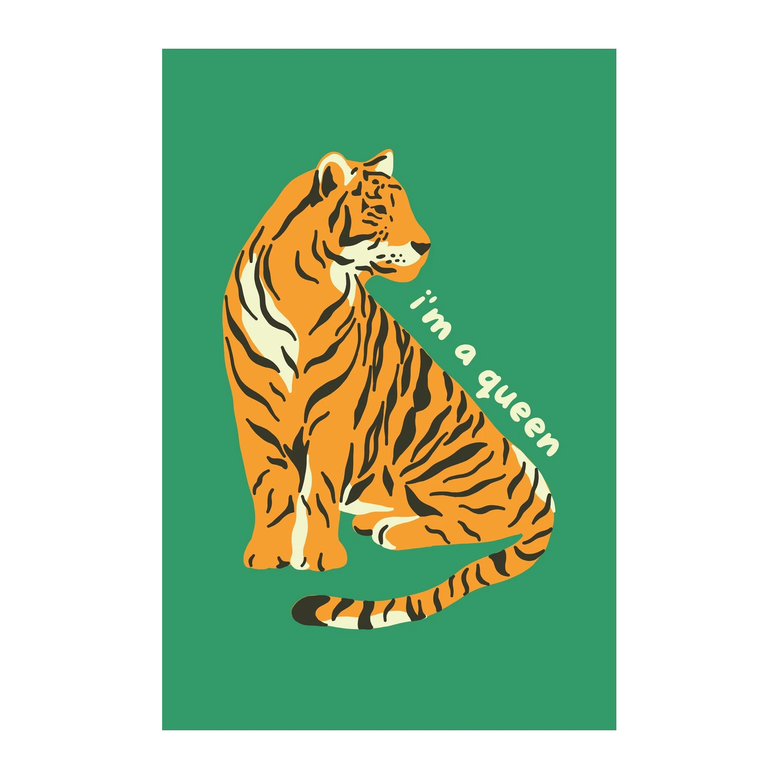 Empowering Tiger 'I'm a Queen' Wall Art