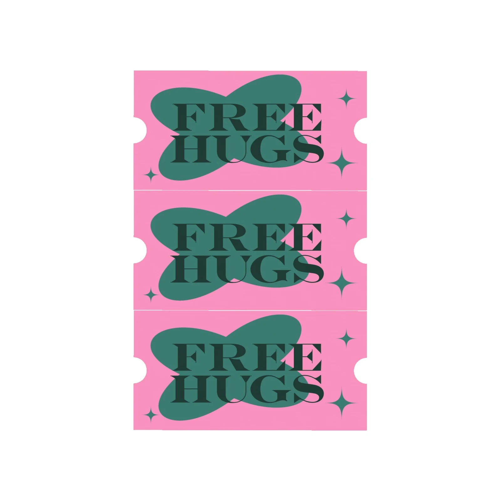 Free Hugs Retro Vibes Wall Art