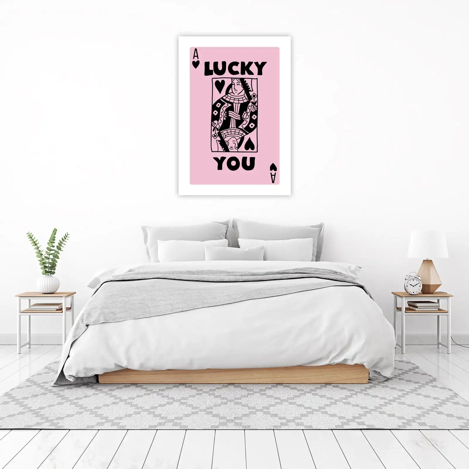 Lucky Queen of Hearts Ace Wall Art