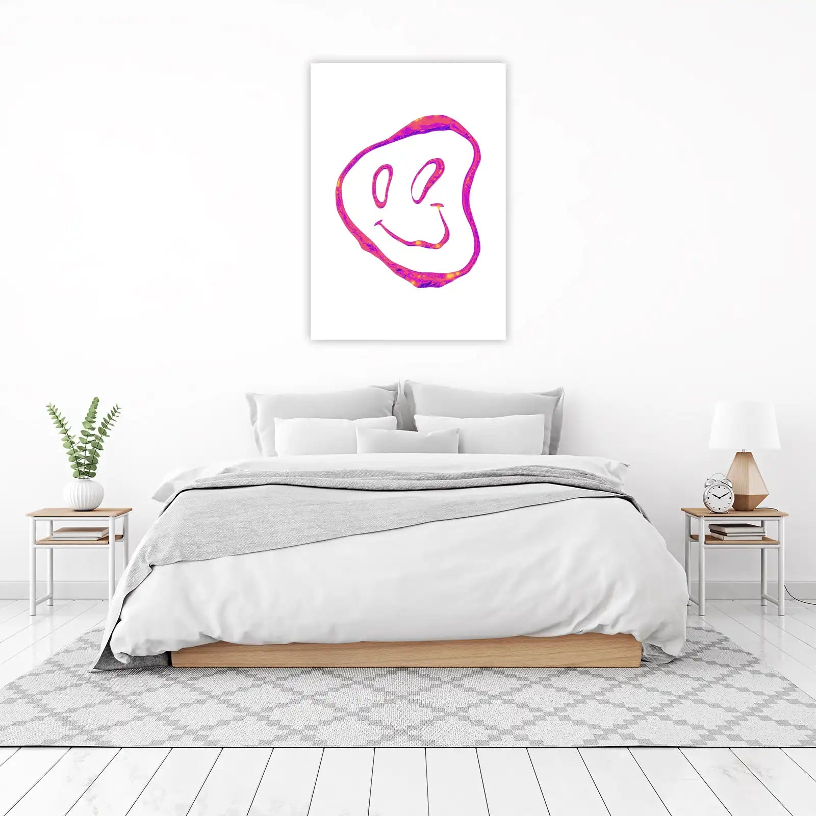 Trippy Melting Smiley Face Art Wall Art