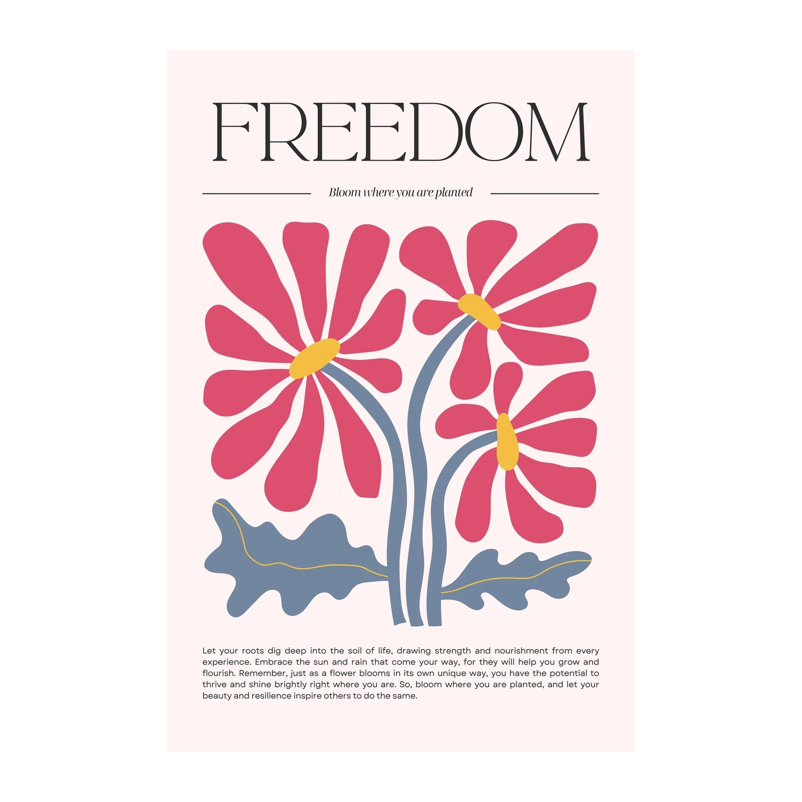 Floral Freedom Matisse-Inspired Wall Art