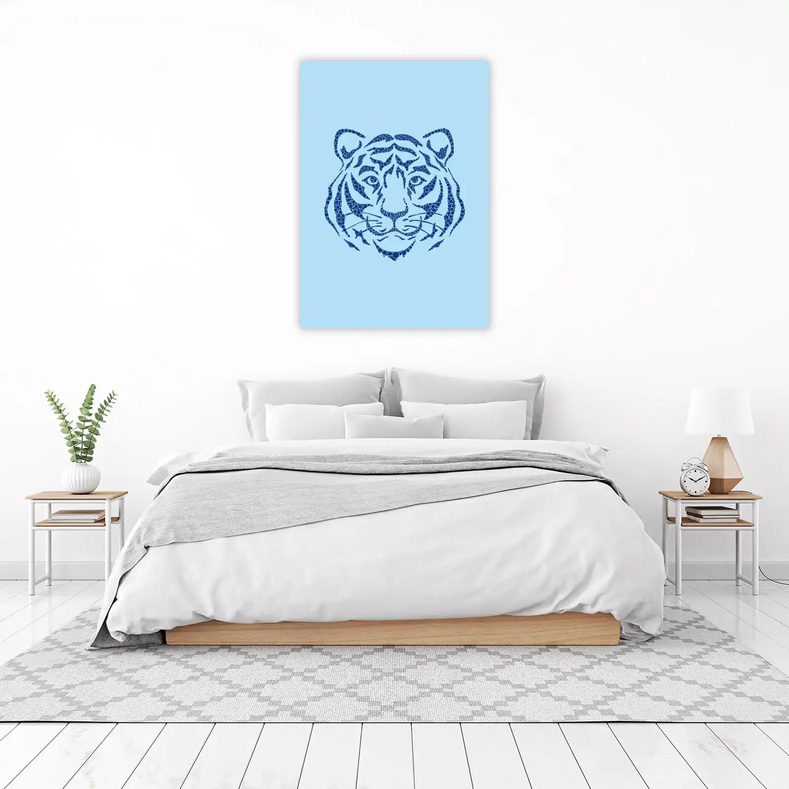 Majestic Tiger Dot Art Wall Art