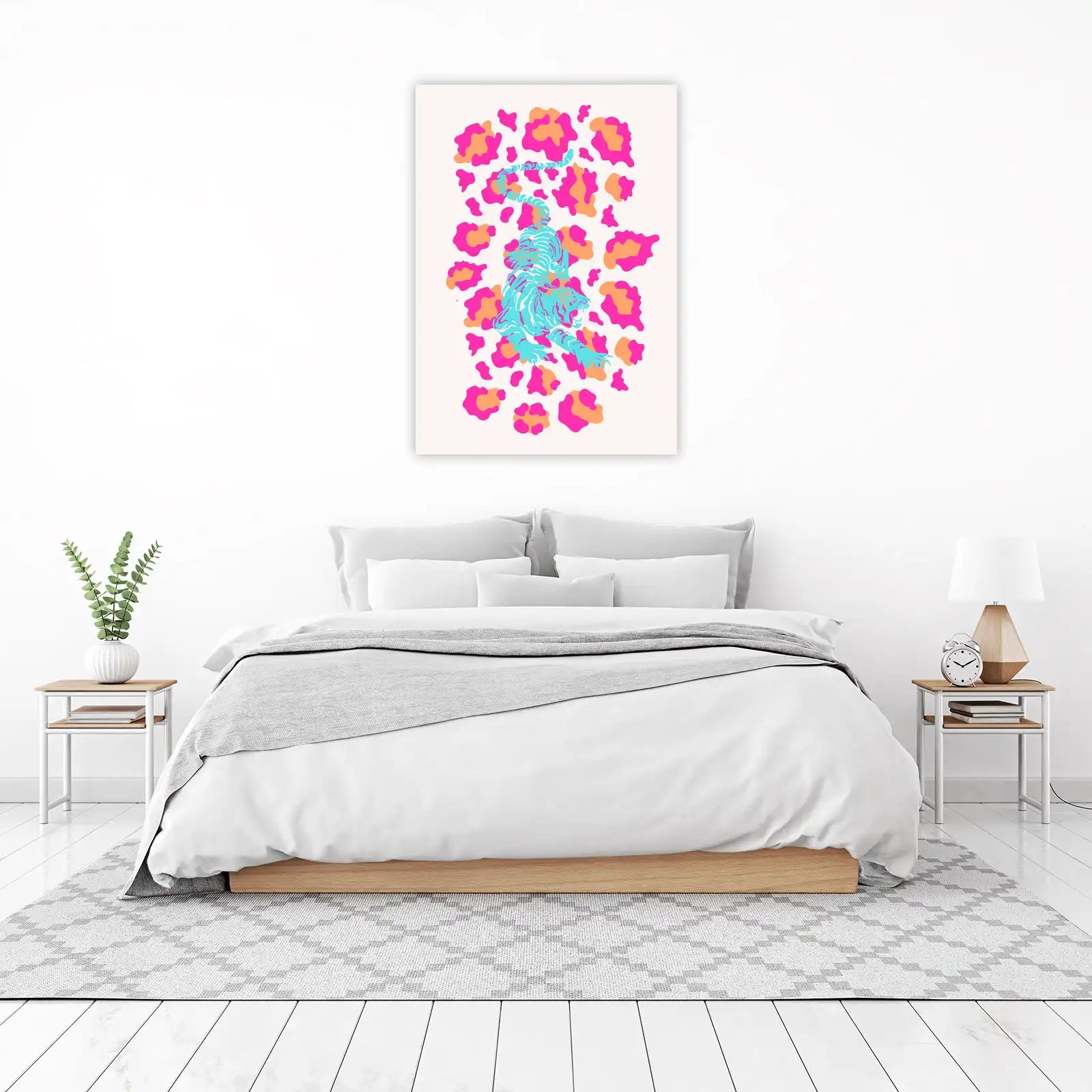 Vibrant Tiger Leopard Print Wall Art