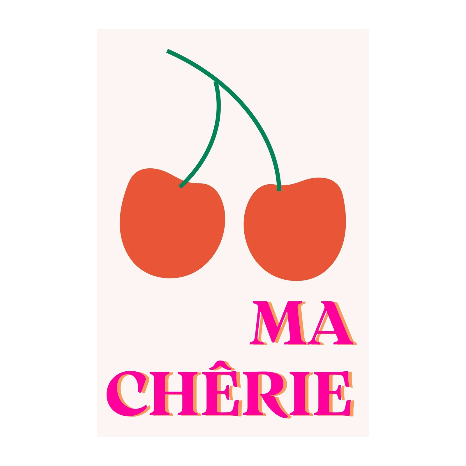 Chic Cherry 'Ma Chérie' Wall Art Wall Art
