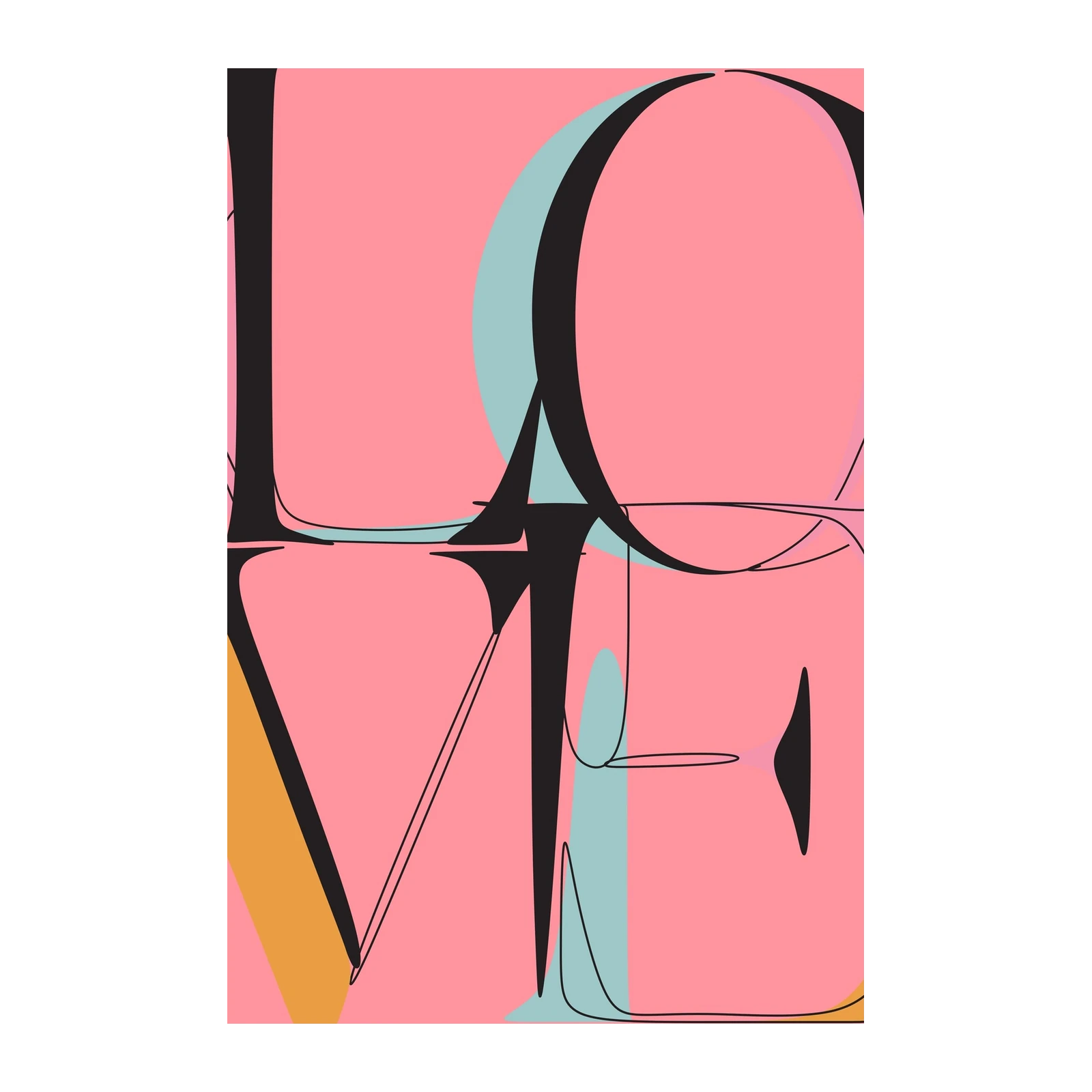 Vogue Inspired LOVE Typography Wall Art