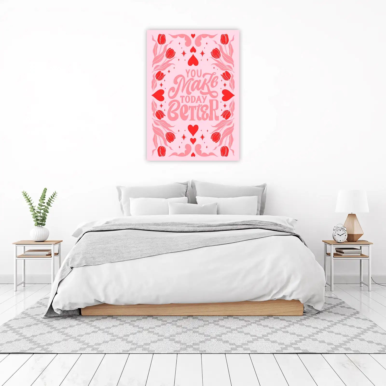 You Make Today Better Tulip Heart Wall Art
