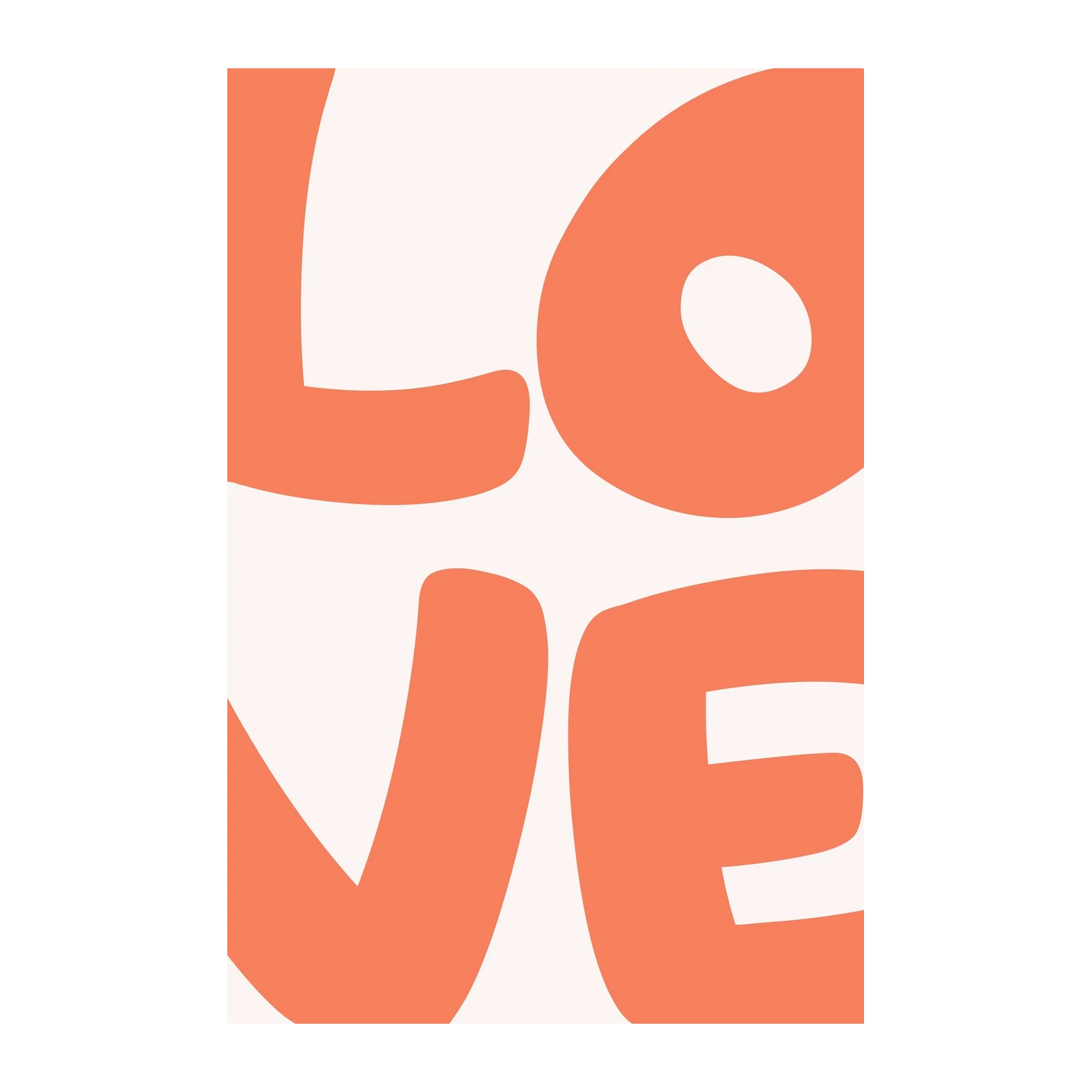 Bold "LOVE" Typography Wall Art