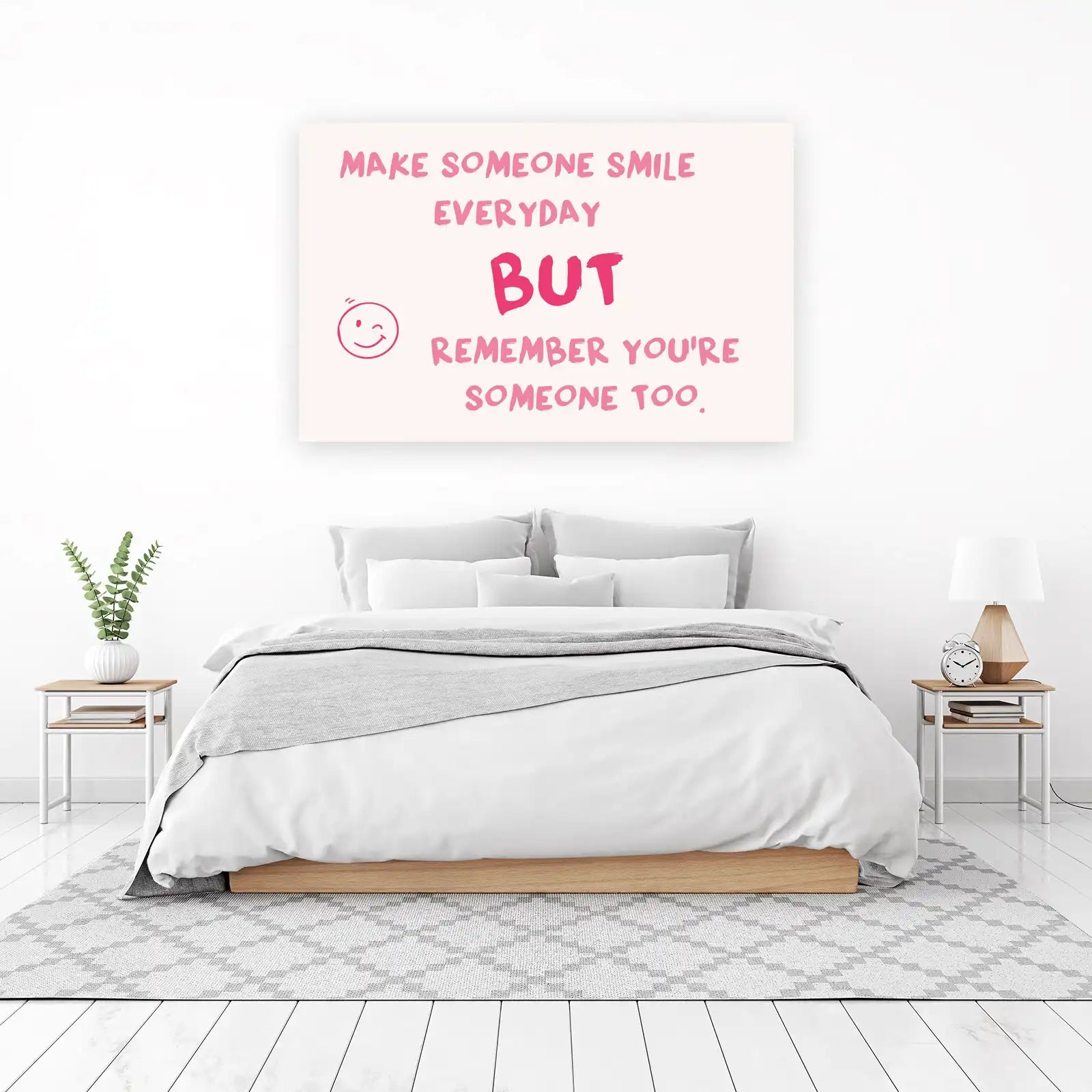 Inspirational Quote "Make Someone Smile" Wall Art
