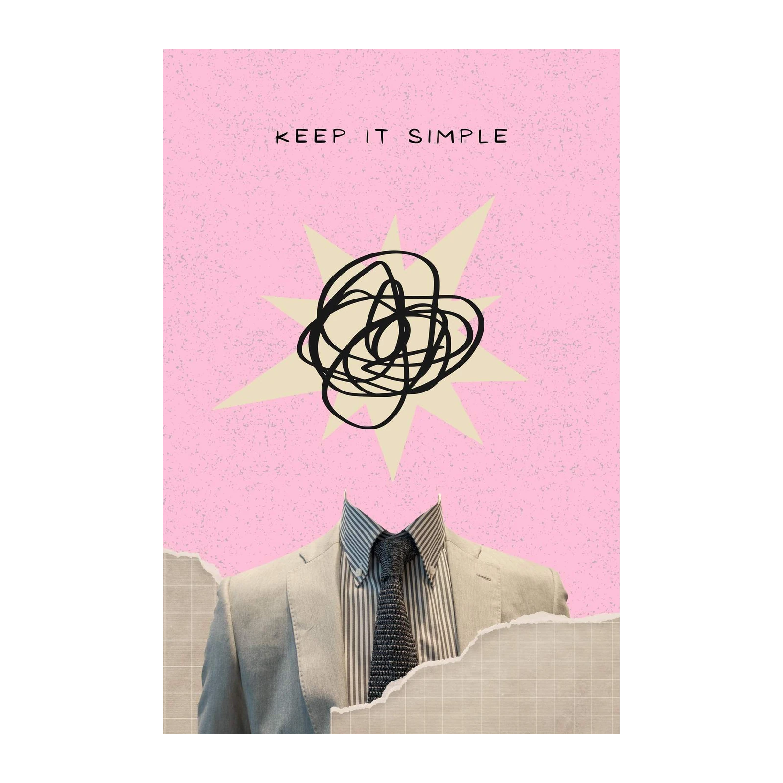 Abstract Chaos & Simplicity Suit Wall Art