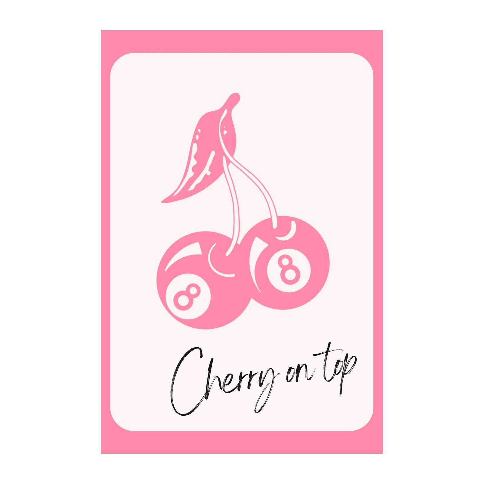 Lucky Cherry 8 Ball Pop Art Wall Art
