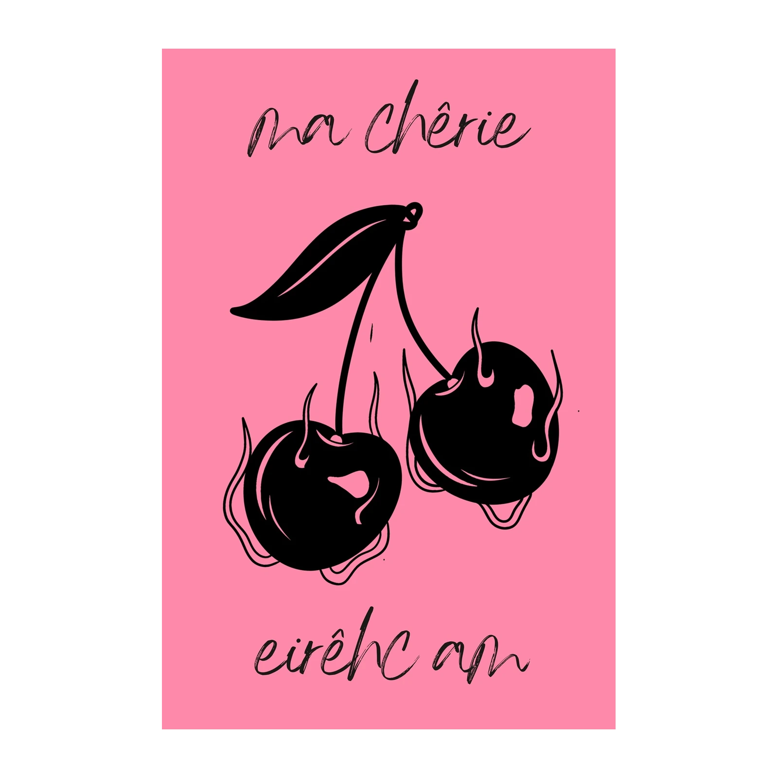 Flaming Cherry "Ma Chérie" Wall Art