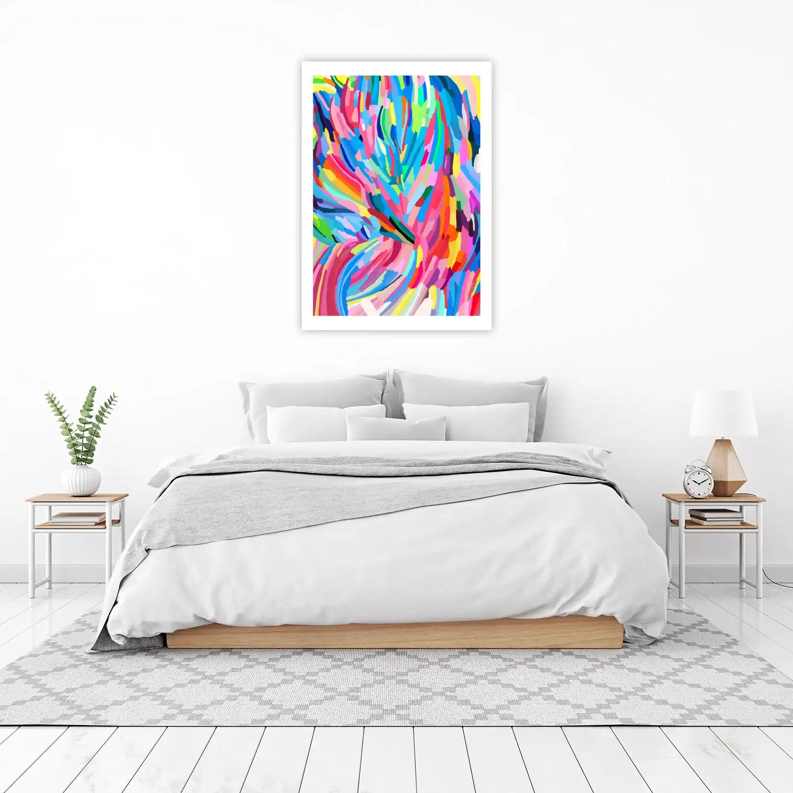 Vibrant Abstract Strokes Wall Art