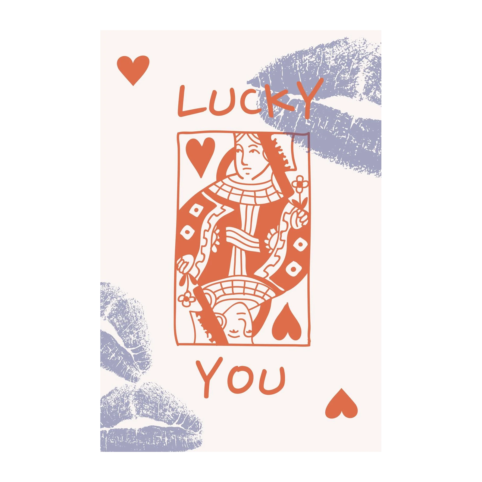 Lucky You Queen of Hearts Wall Art