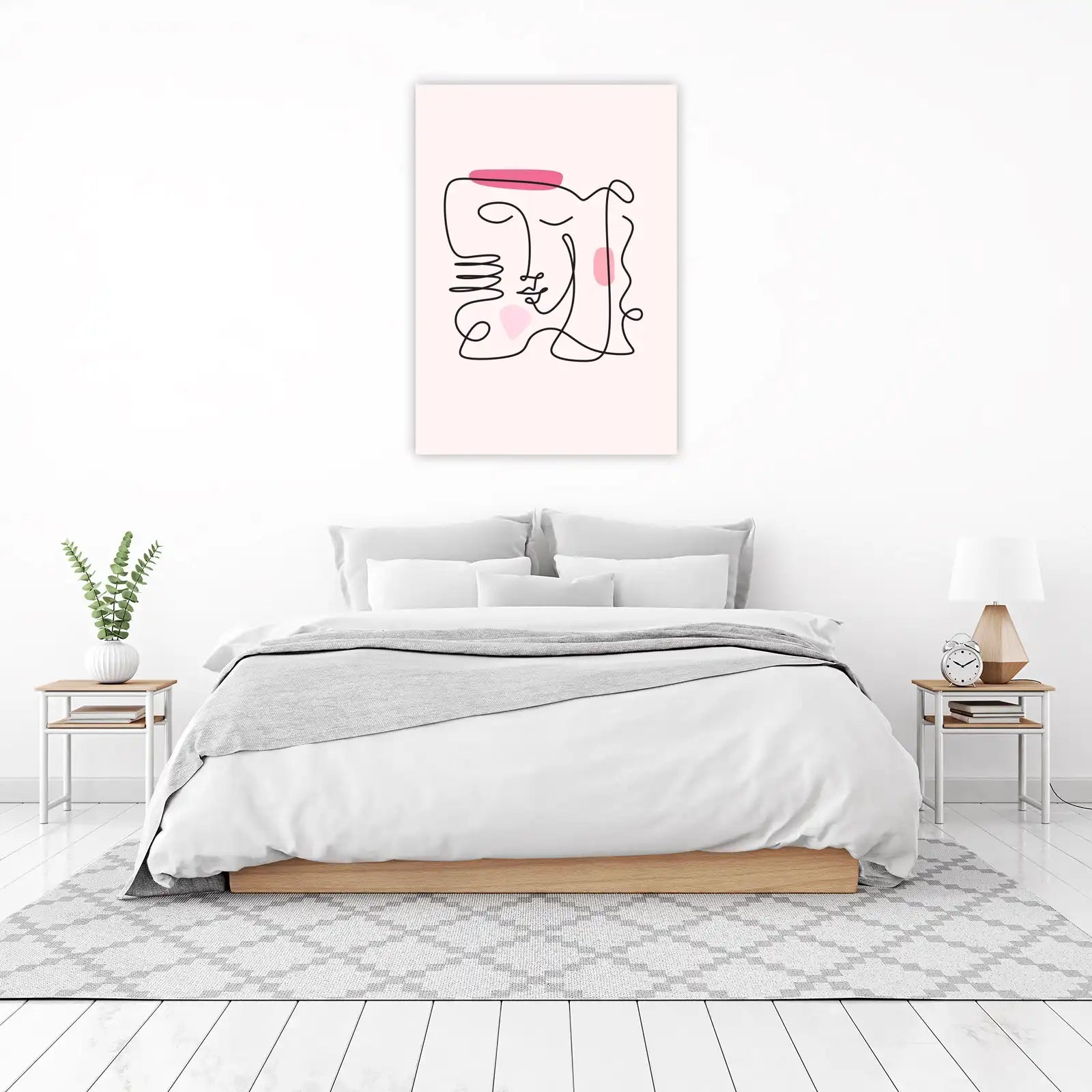 Modern Abstract Face Line Art Wall Art
