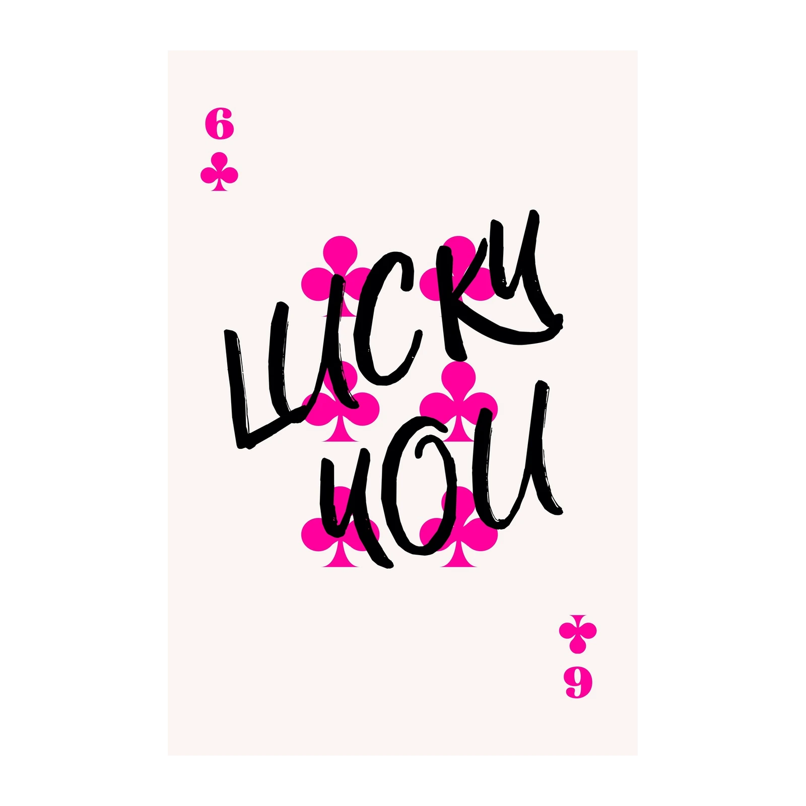 Lucky You Bold Brushstrokes Wall Art