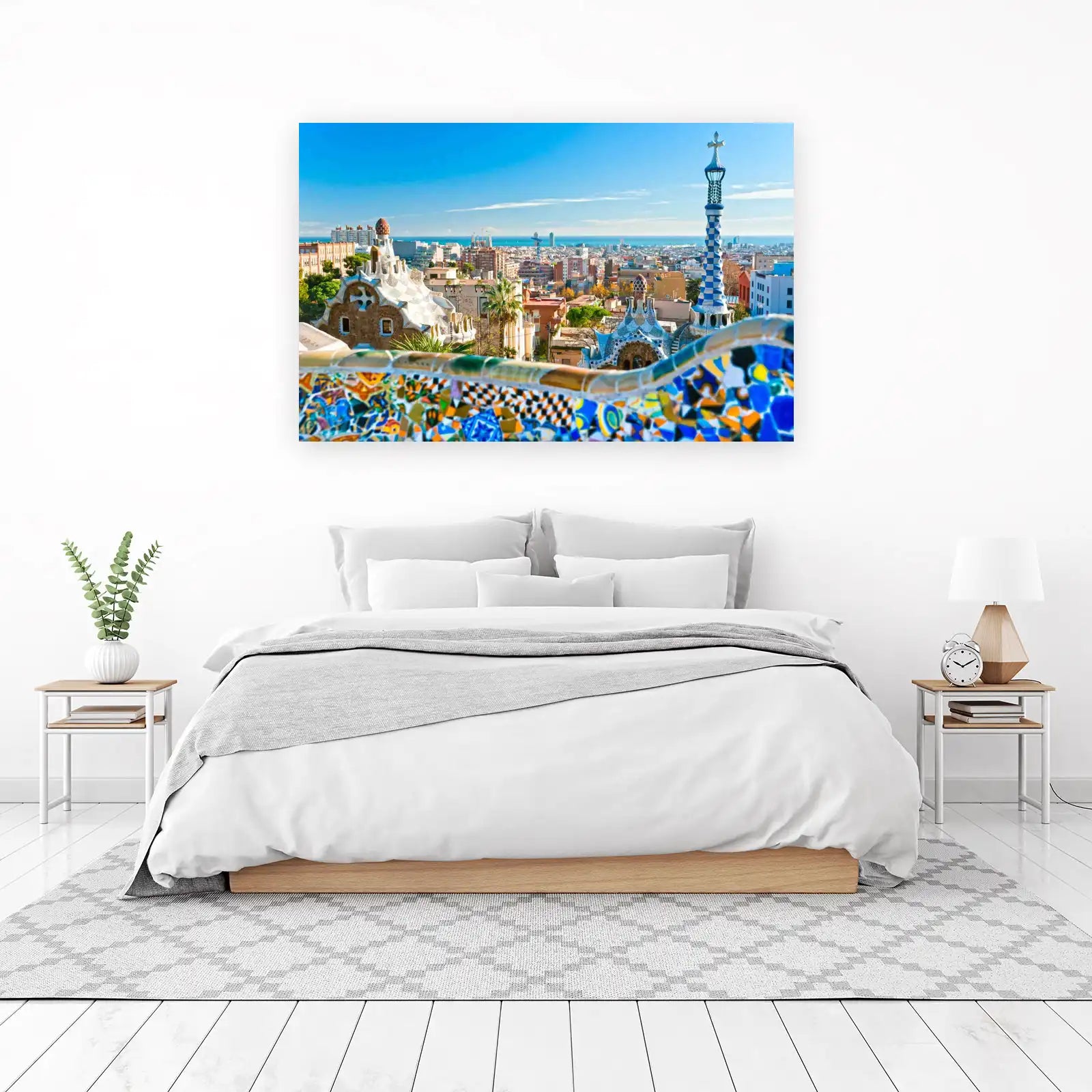 Gaudi Park Barcelona Skyline Wall Art