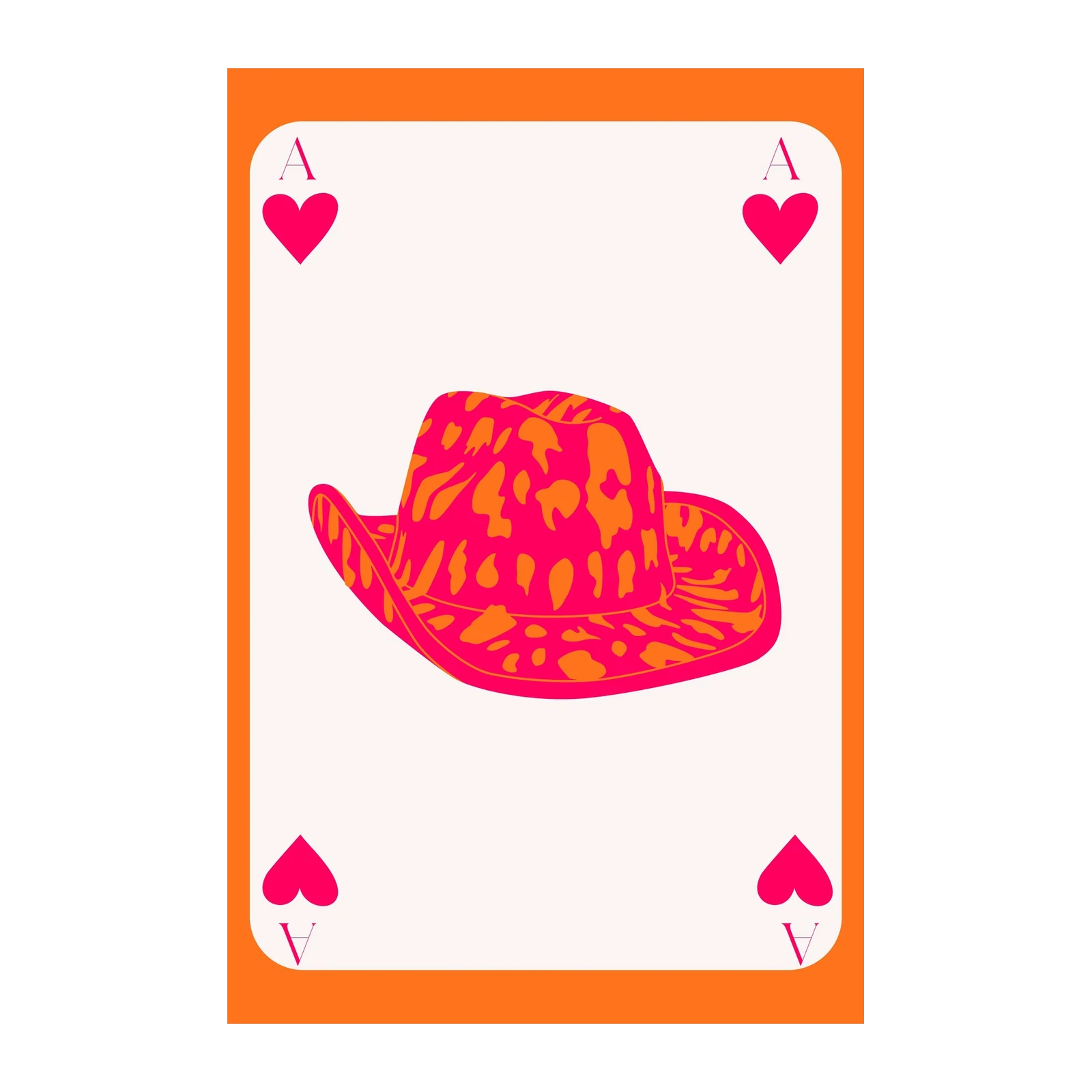 Ace of Hearts Cowboy Hat Wall Art