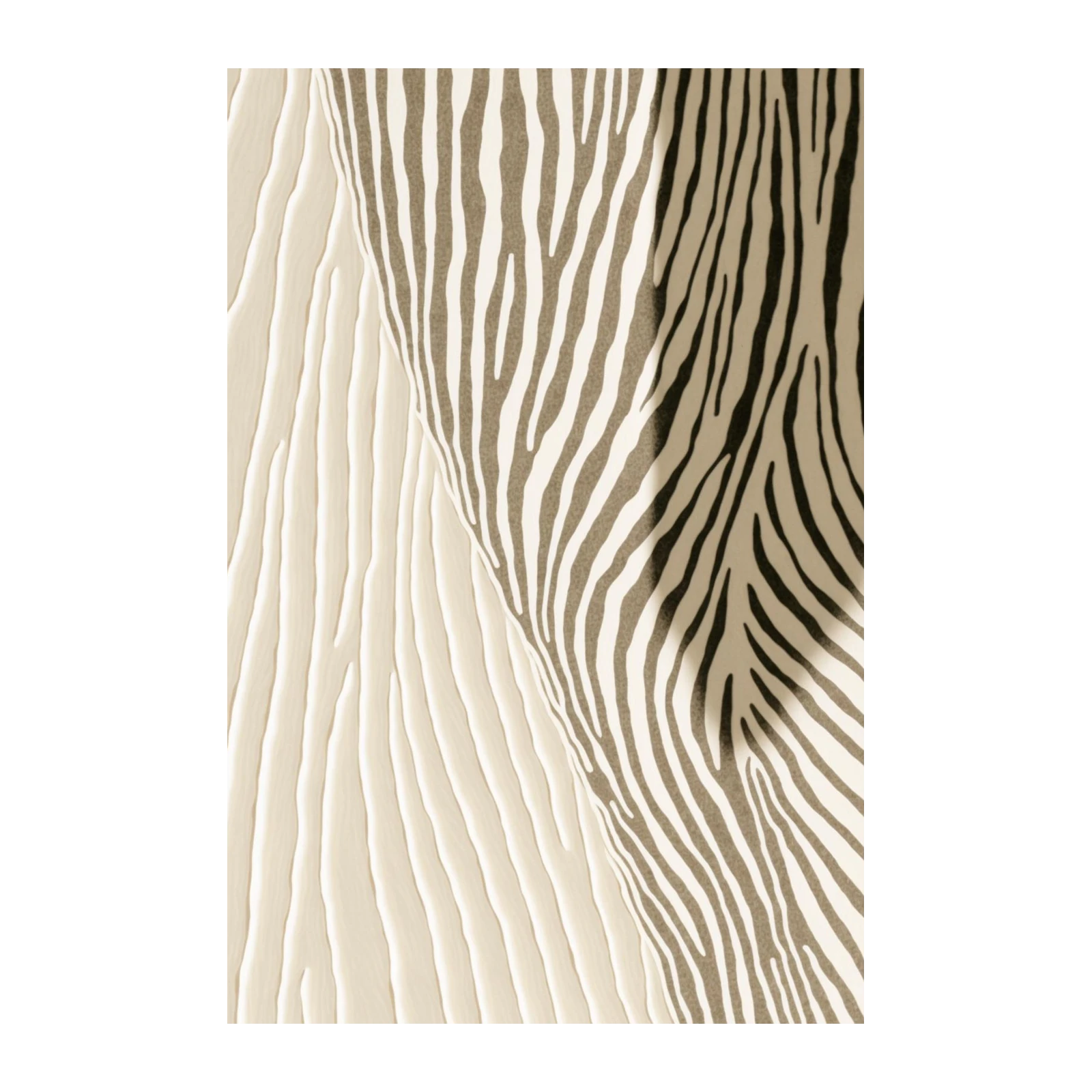 Elegant Zebra Stripes Abstract Wall Art