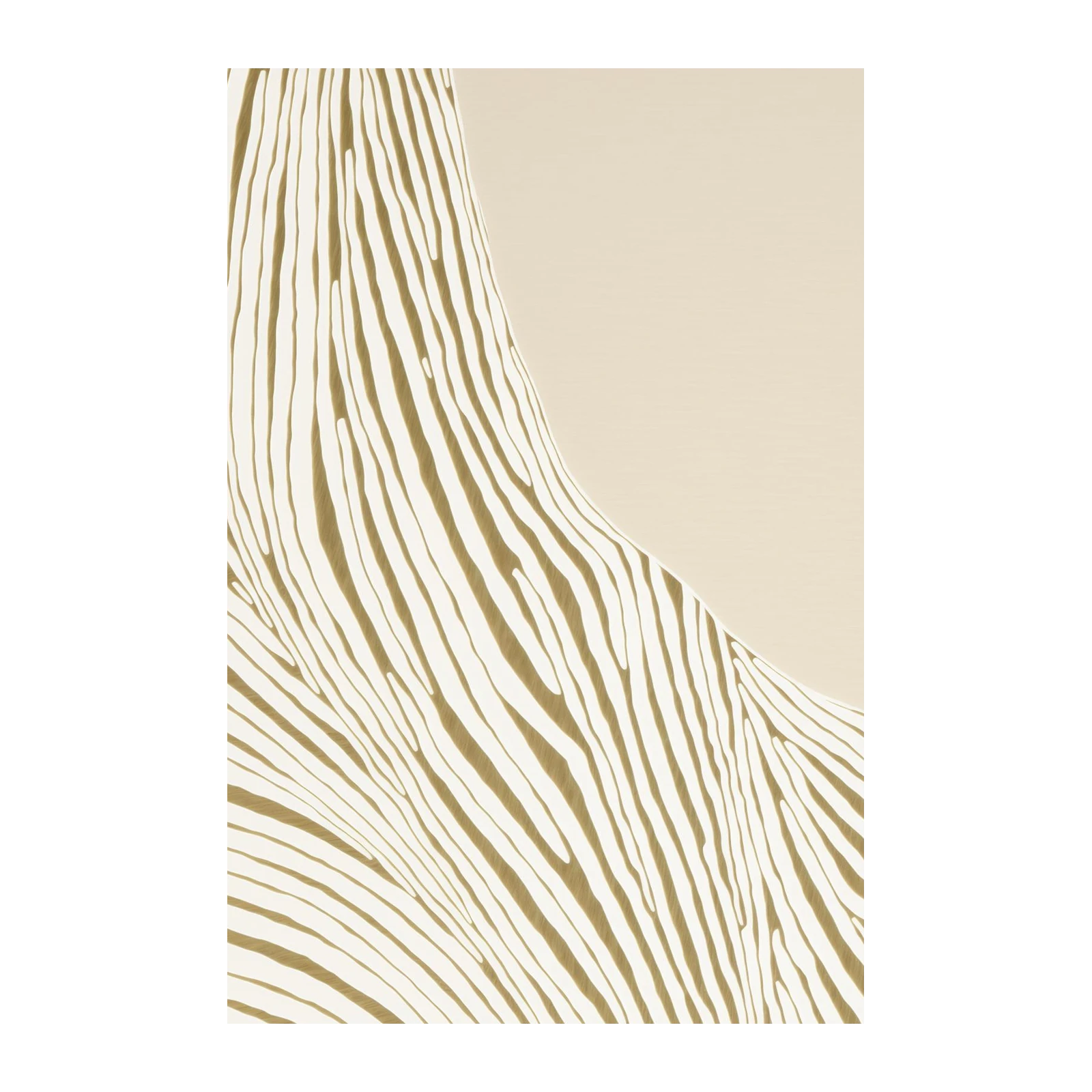 Abstract Organic Stripes Gold Wall Art