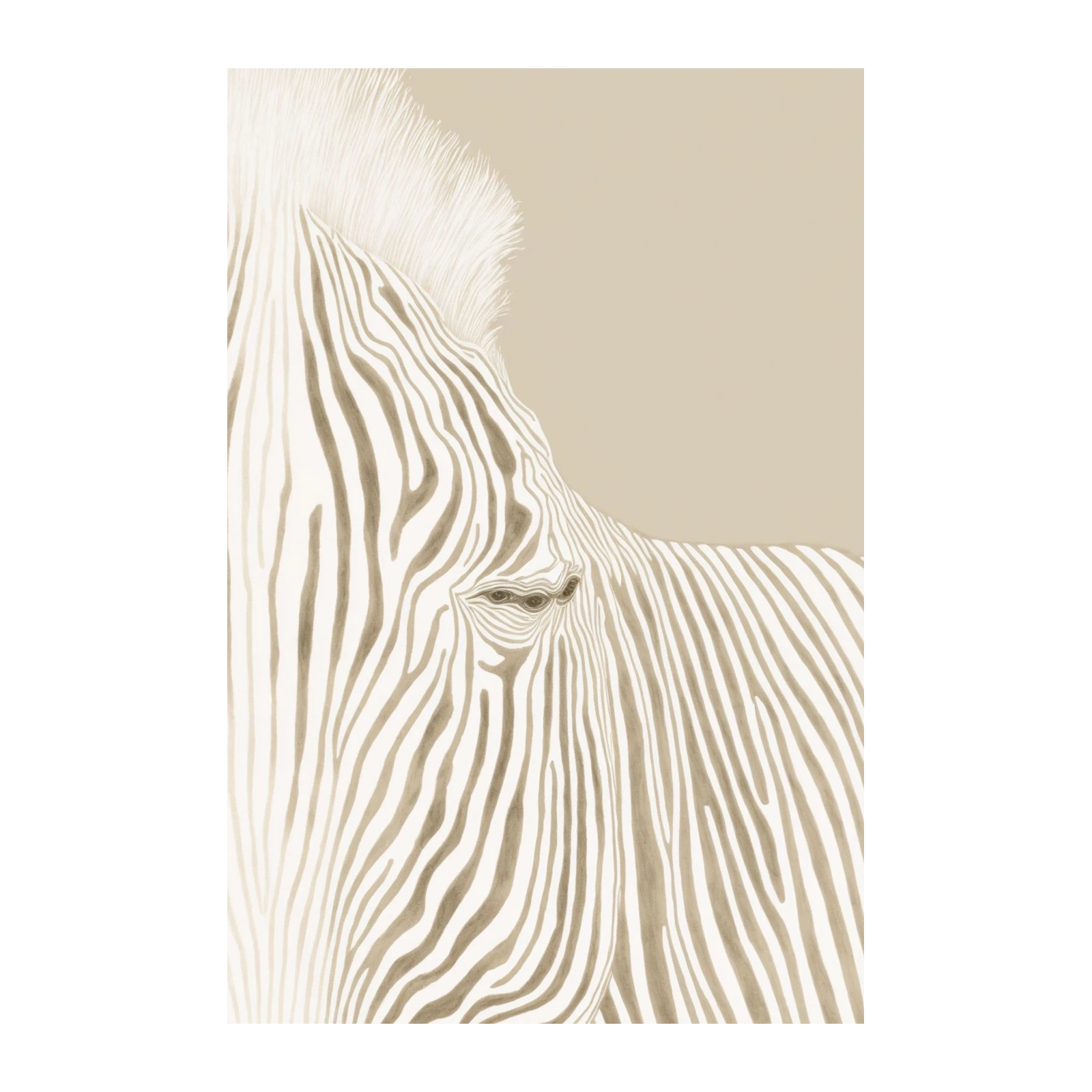 Elegant Zebra Eye Close-Up Wall Art