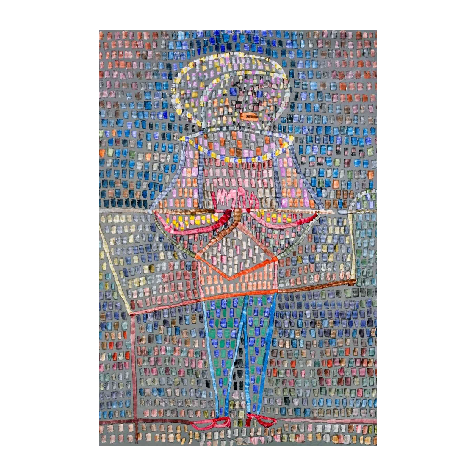 Mosaic Figure Contemporary Art Wall Art