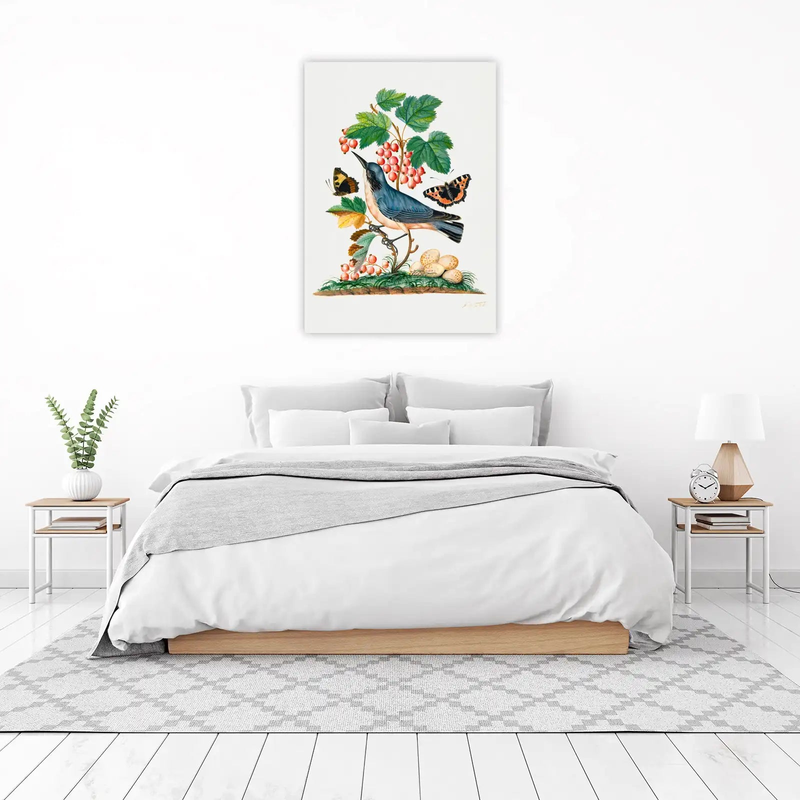 Vintage Bird & Butterfly Botanical Wall Art