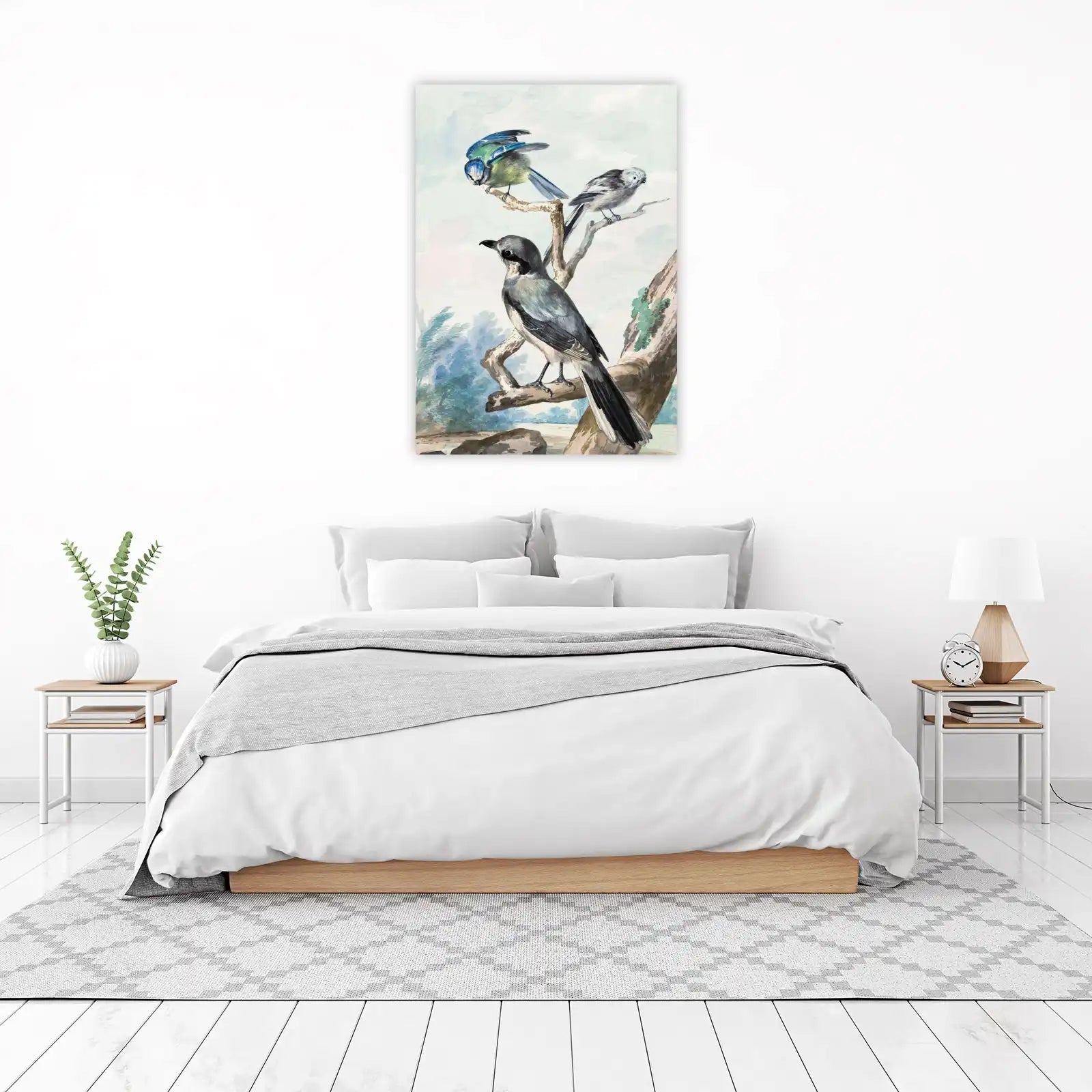 Vintage Bird Art: Blue Tit & Shrike Wall Art