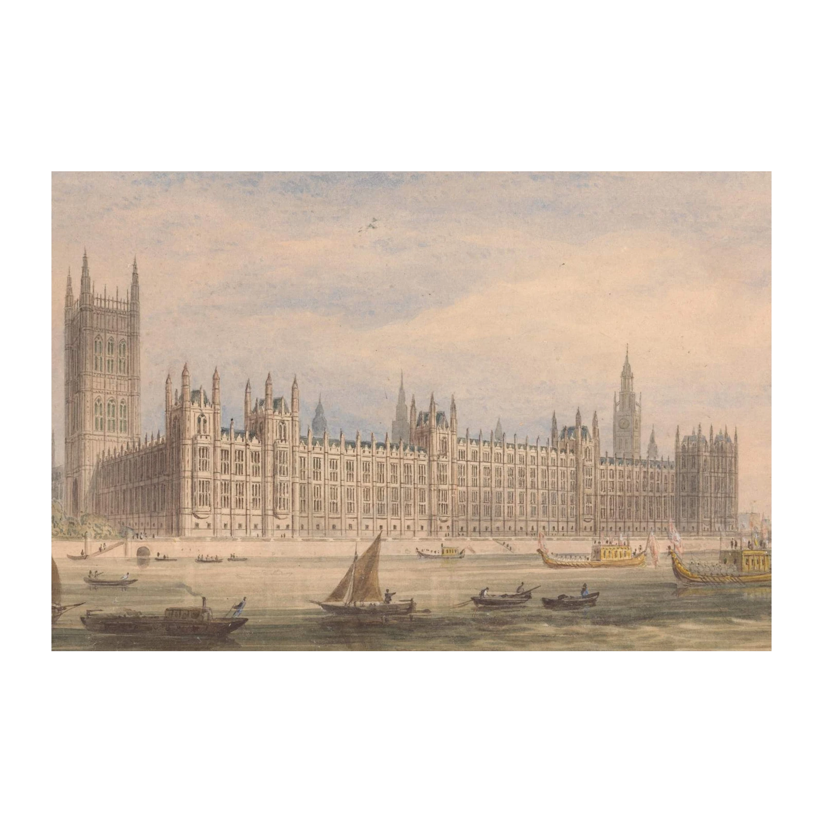 Vintage London Houses of Parliament Wall Art