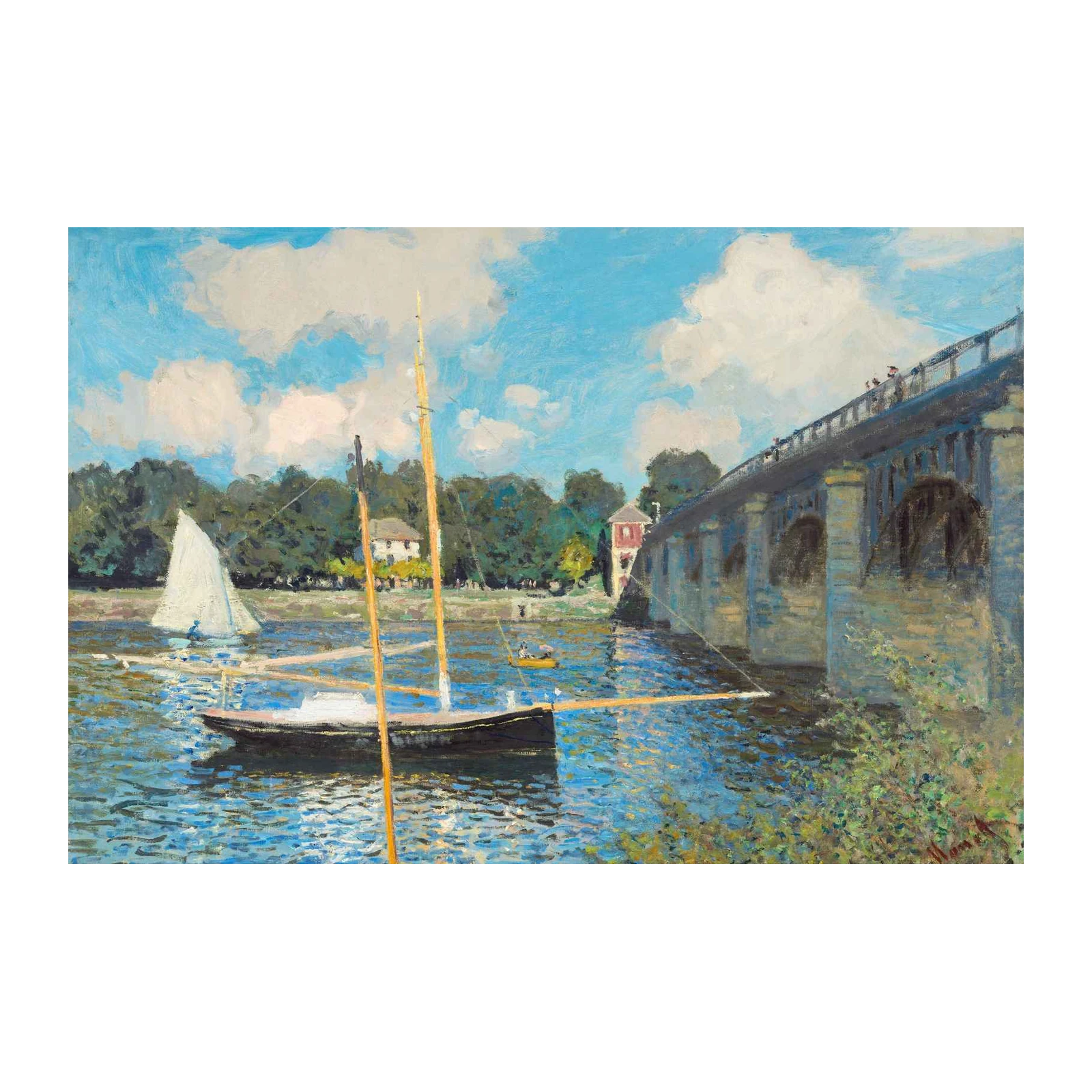 Monet's Bridge Over River Wall Art