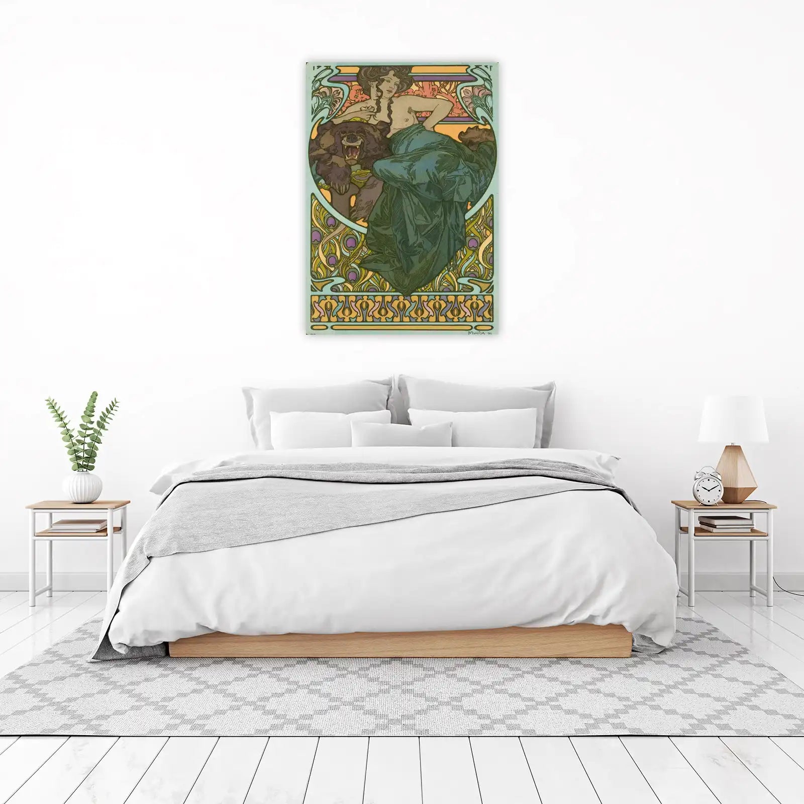 Art Nouveau Bear & Lady Wall Art