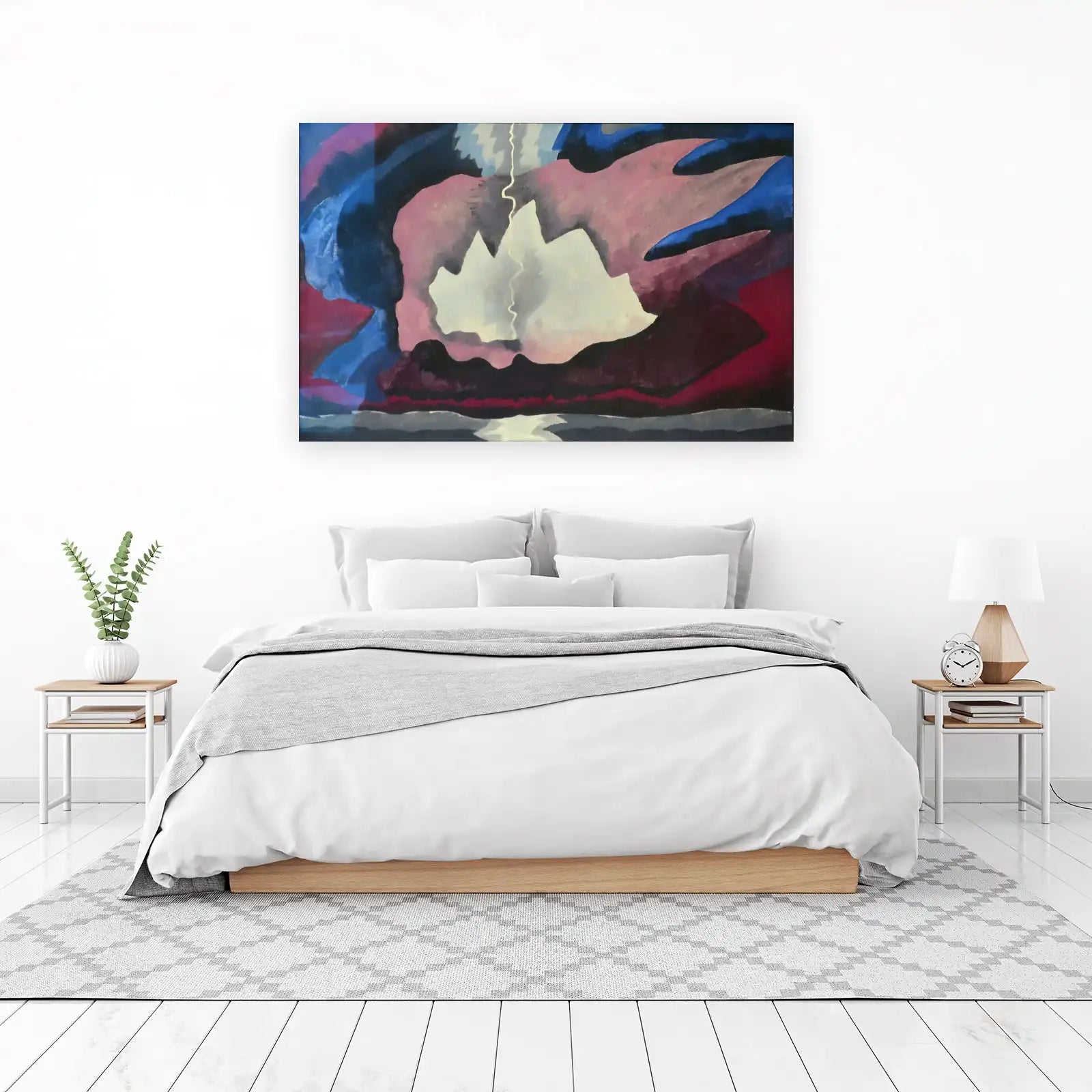 Abstract Landscape Mountain Storm Wall Art