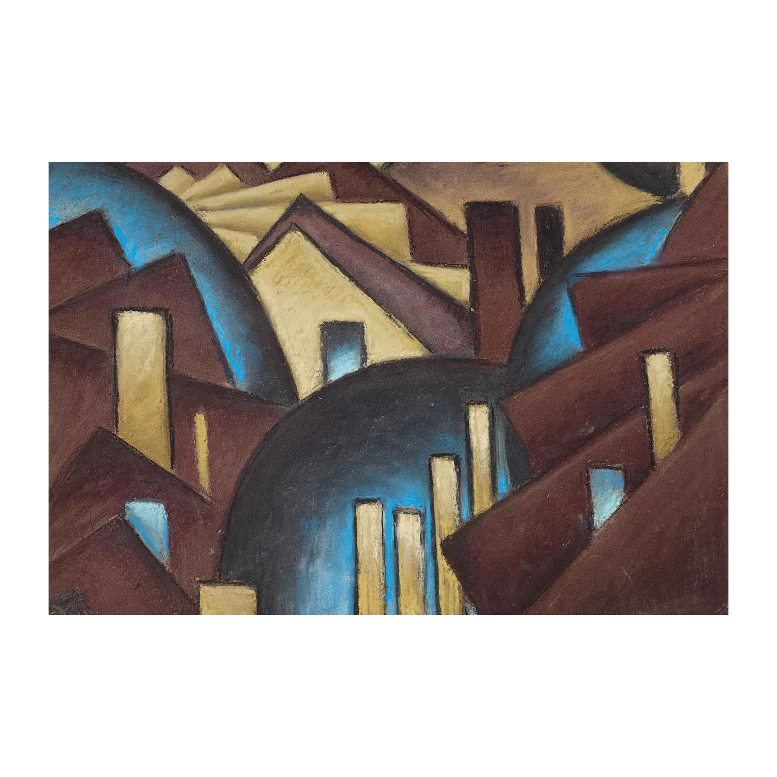 Geometric Cityscape Abstract Wall Art