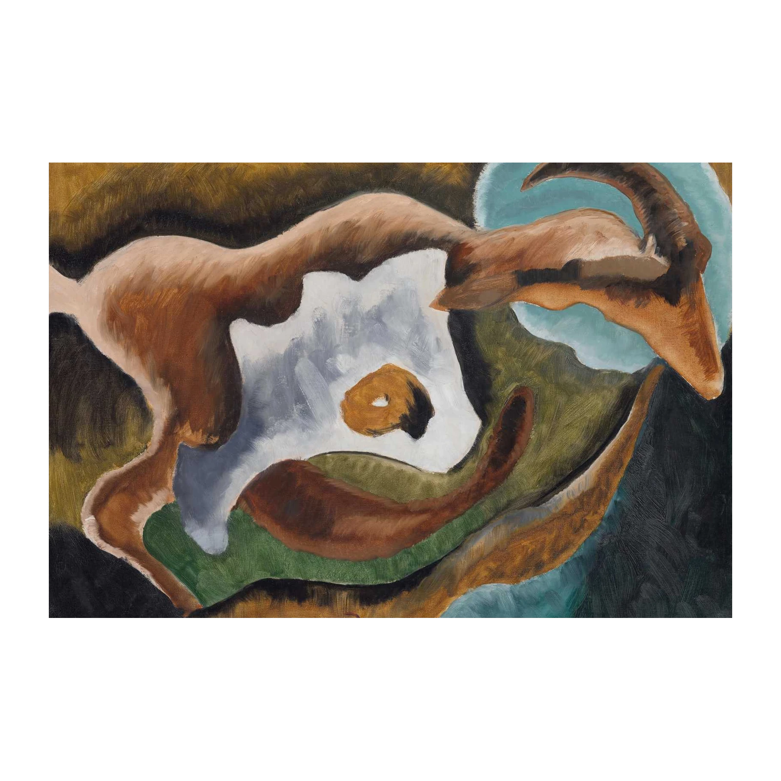 Abstract Goat Nature Wall Art