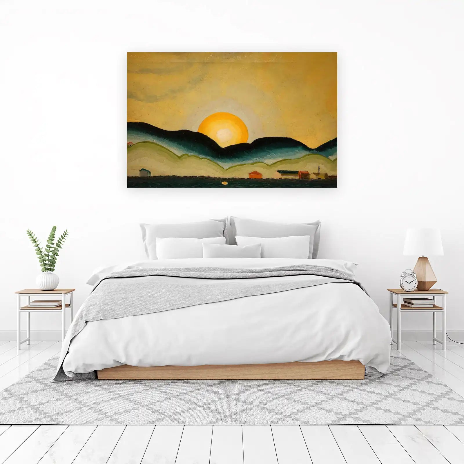 Golden Sunrise Landscape Wall Art