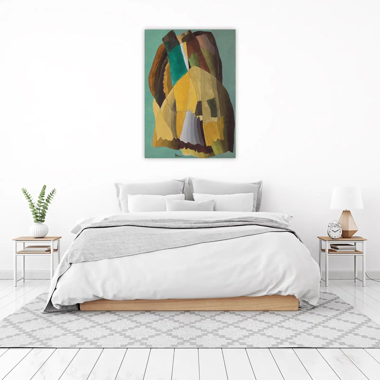 Abstract Earth Tones Geometric Wall Art
