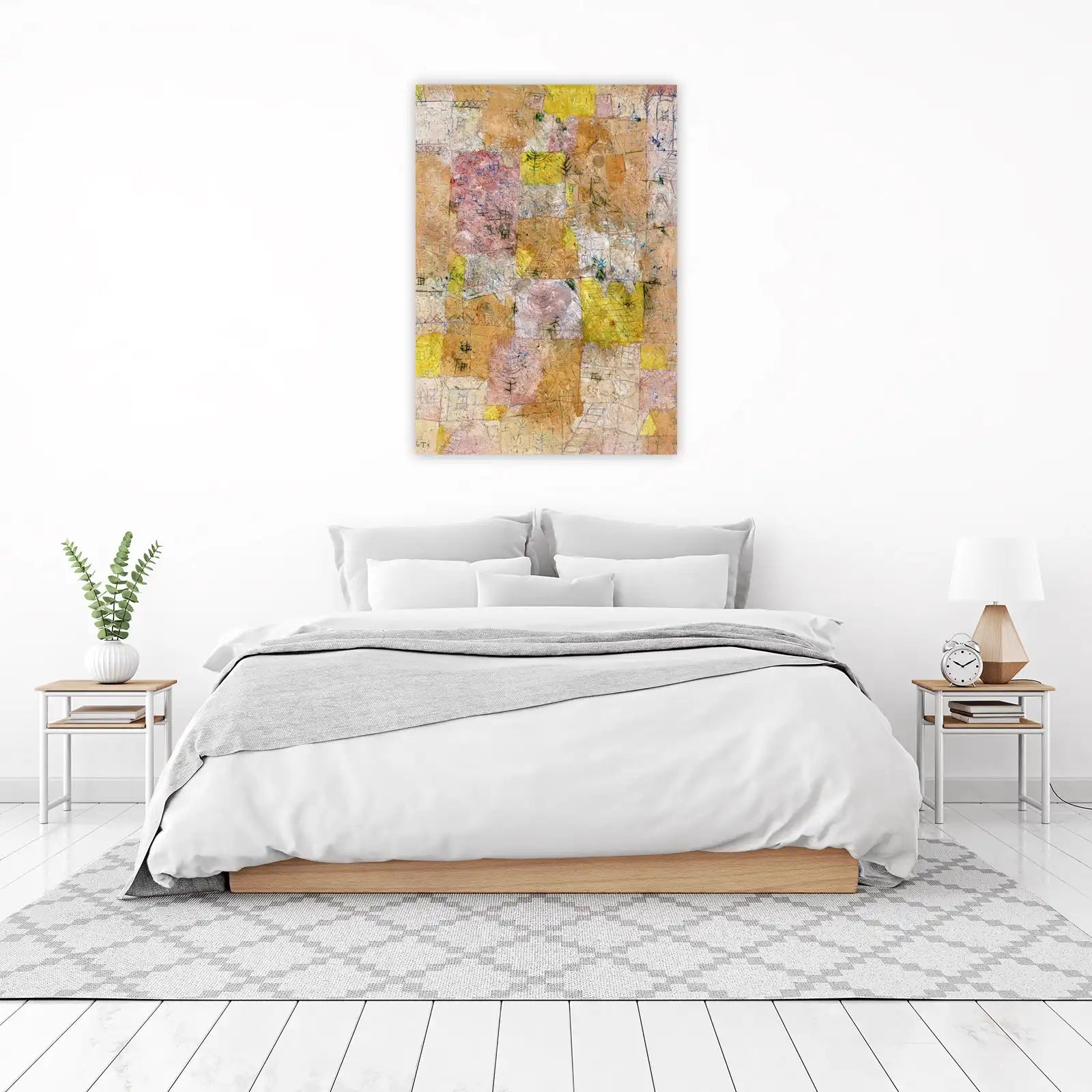 Abstract Geometric Village Wall Art