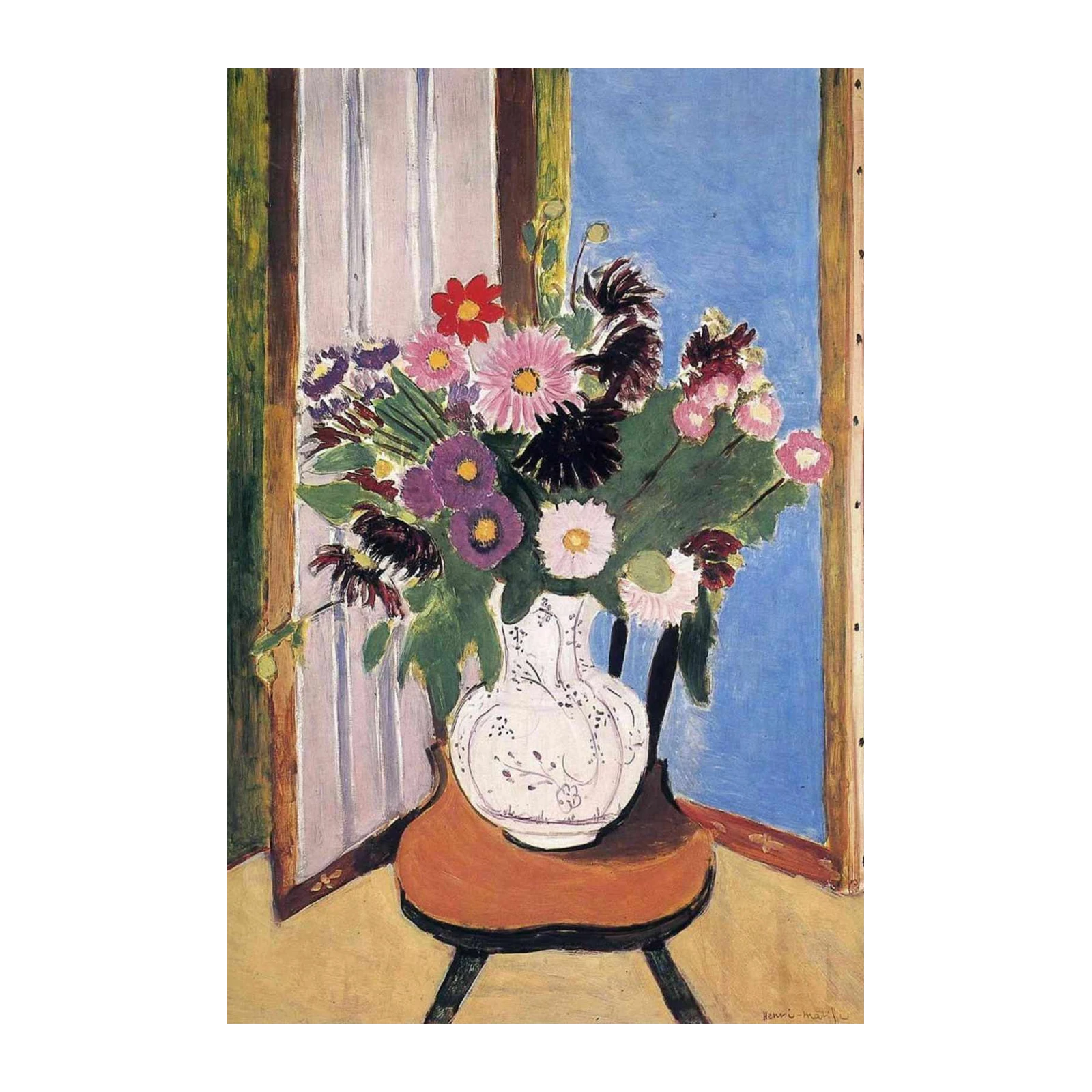 Vase of Flowers by Window Wall Art