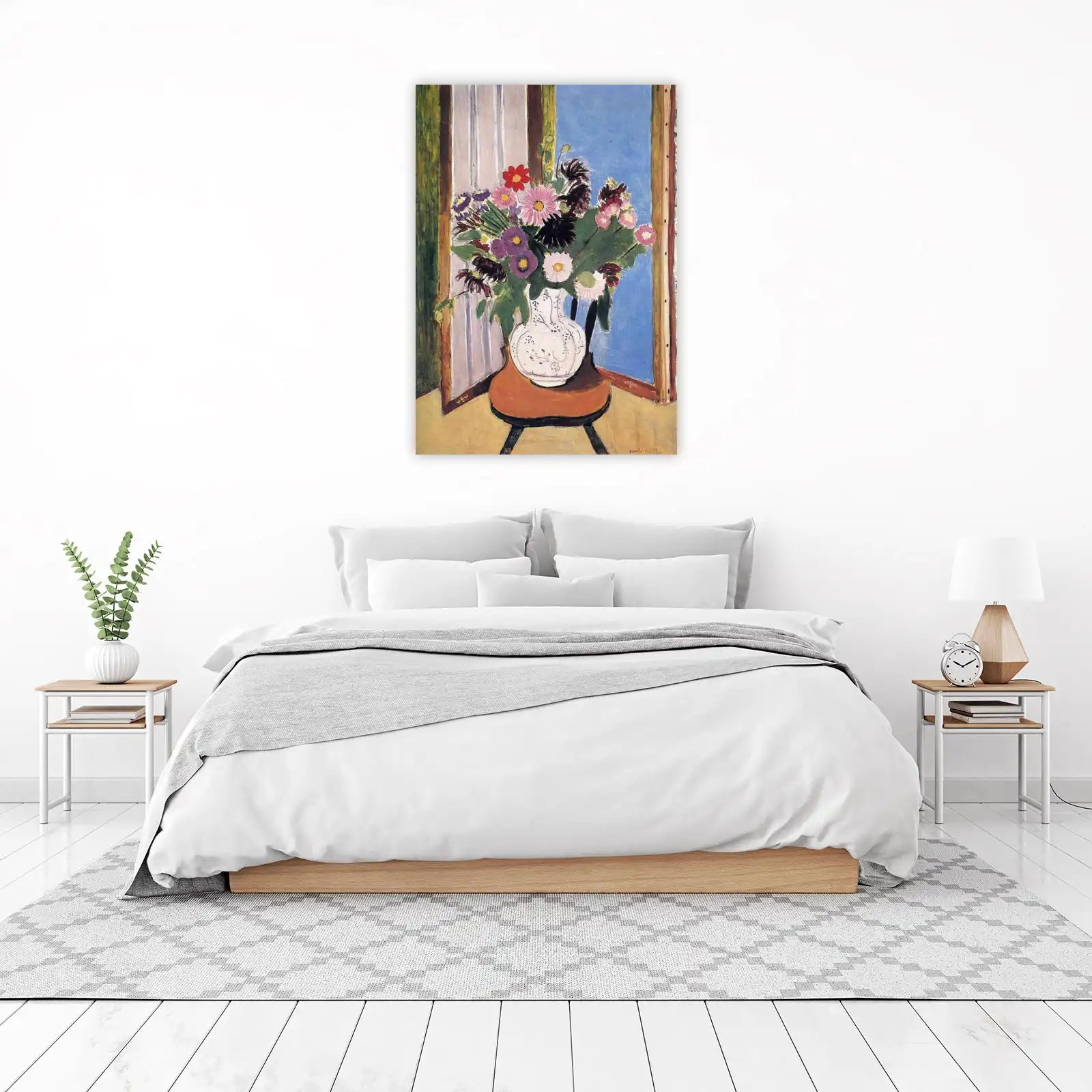 Vase of Flowers by Window Wall Art