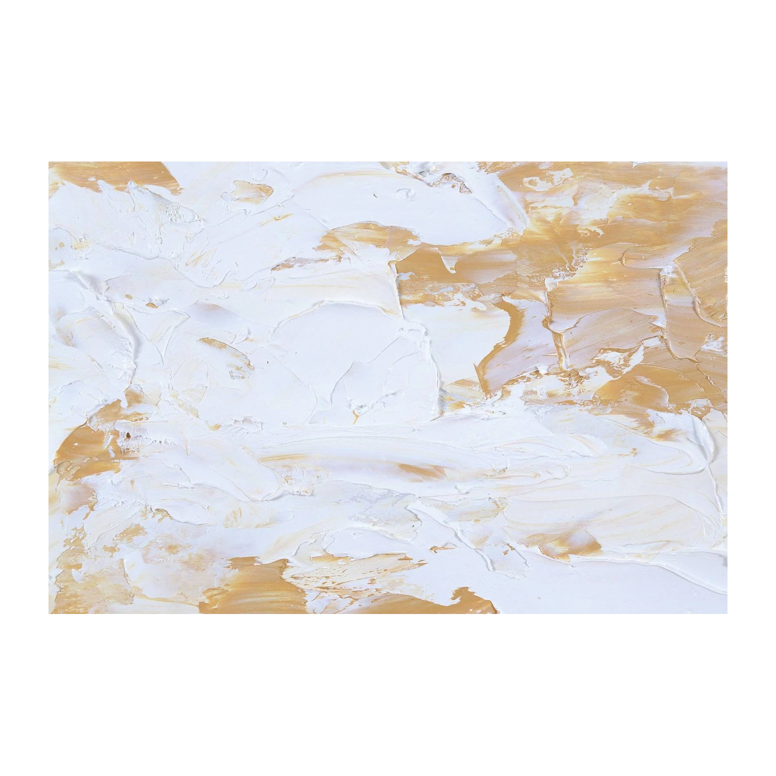 Elegant Gold & White Abstract Textured Wall Art