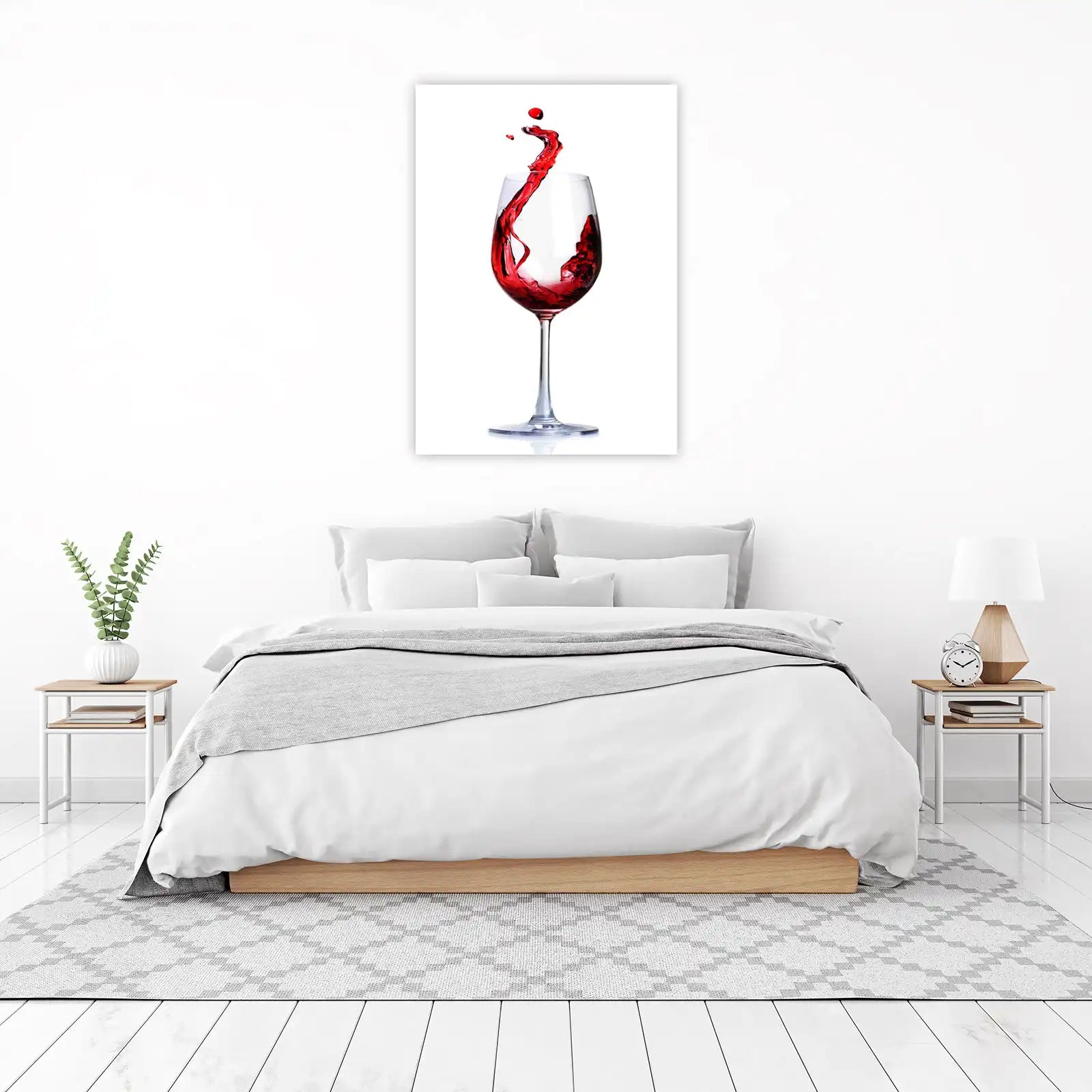 Elegant Red Wine Splash Wall Art