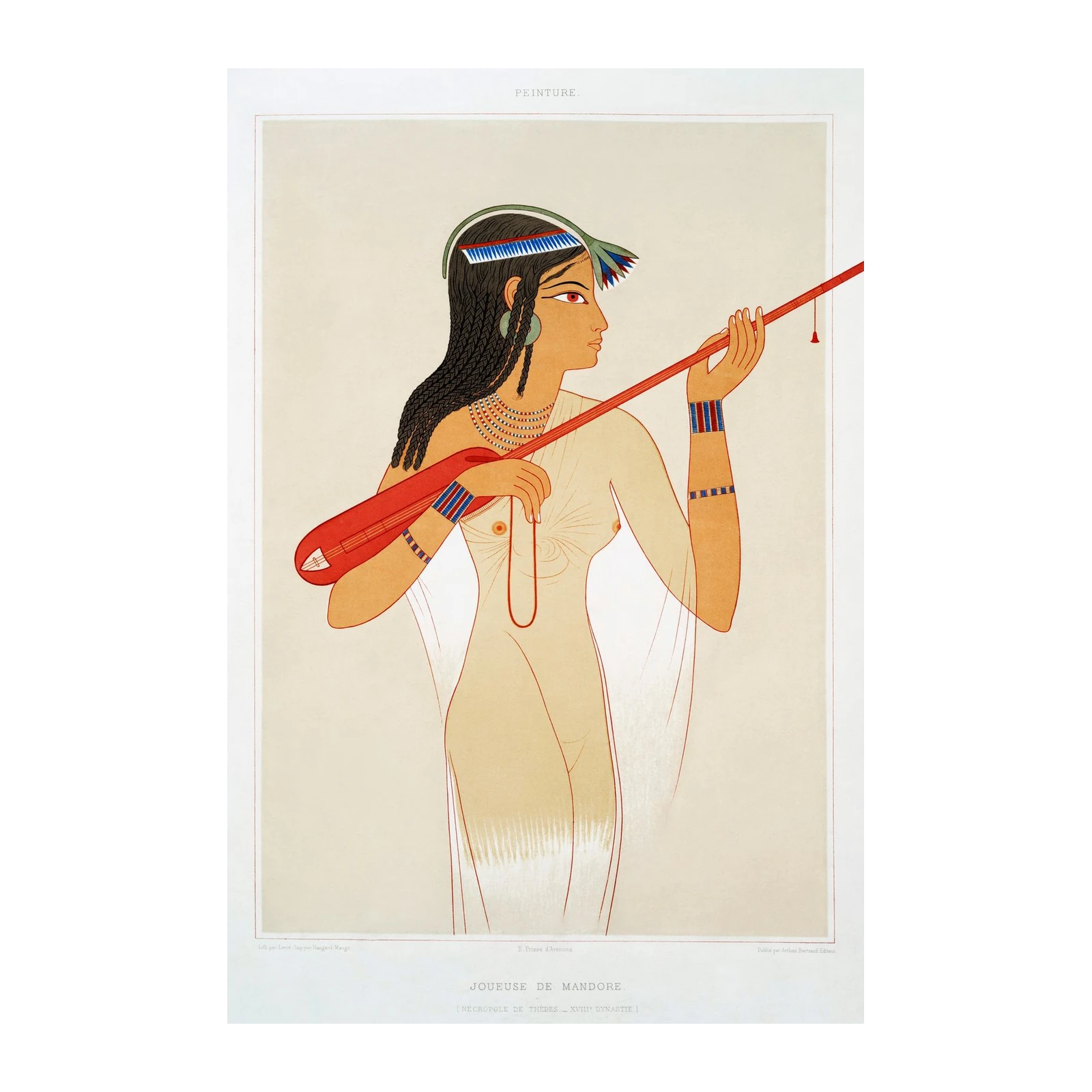 Ancient Egyptian Mandolin Player Wall Art