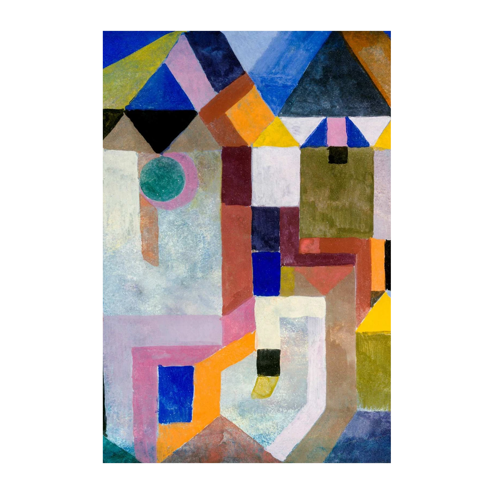 Abstract Geometric Cityscape Wall Art